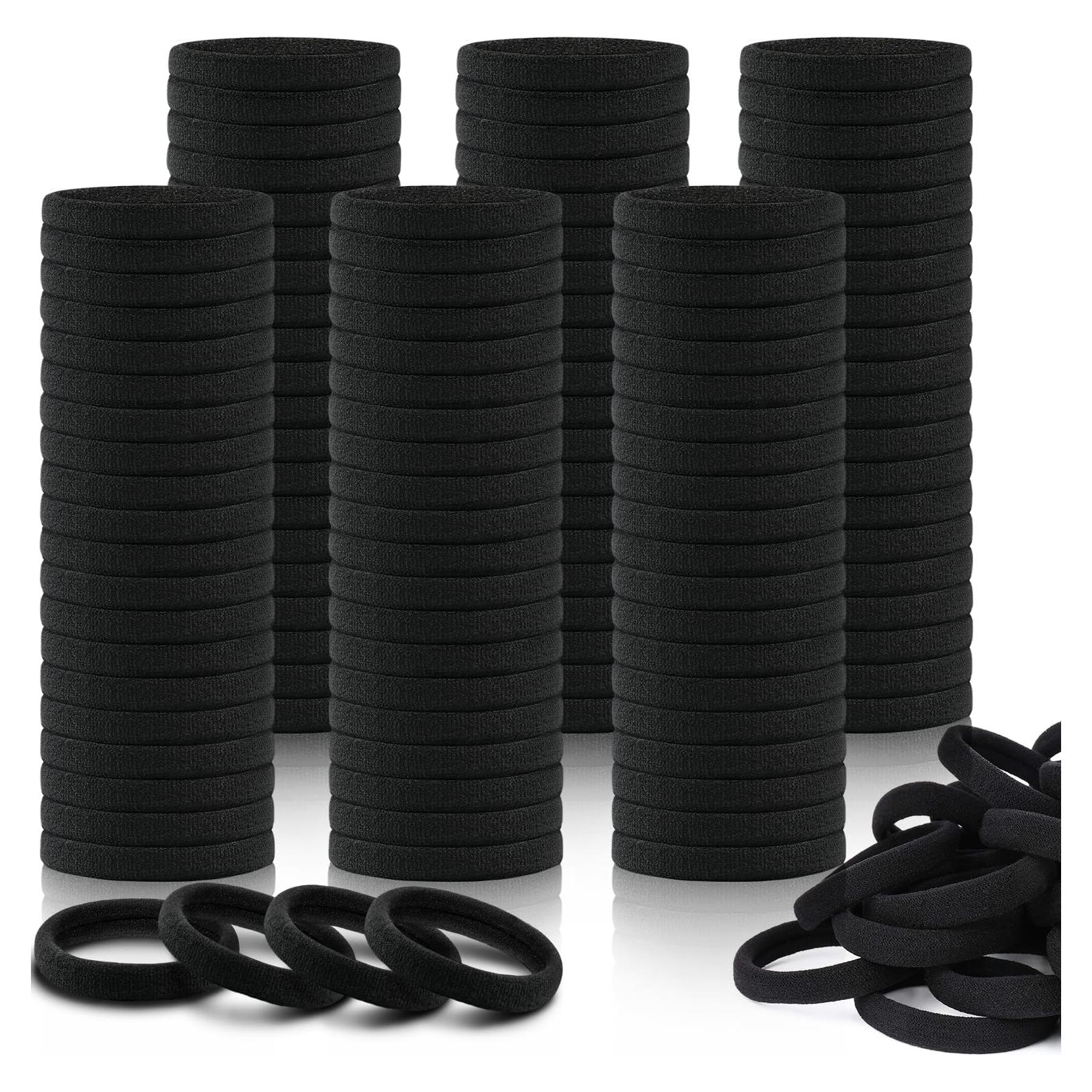 150 Sujetadores de Cabello IKOCO Algodón Sin Costura Negros