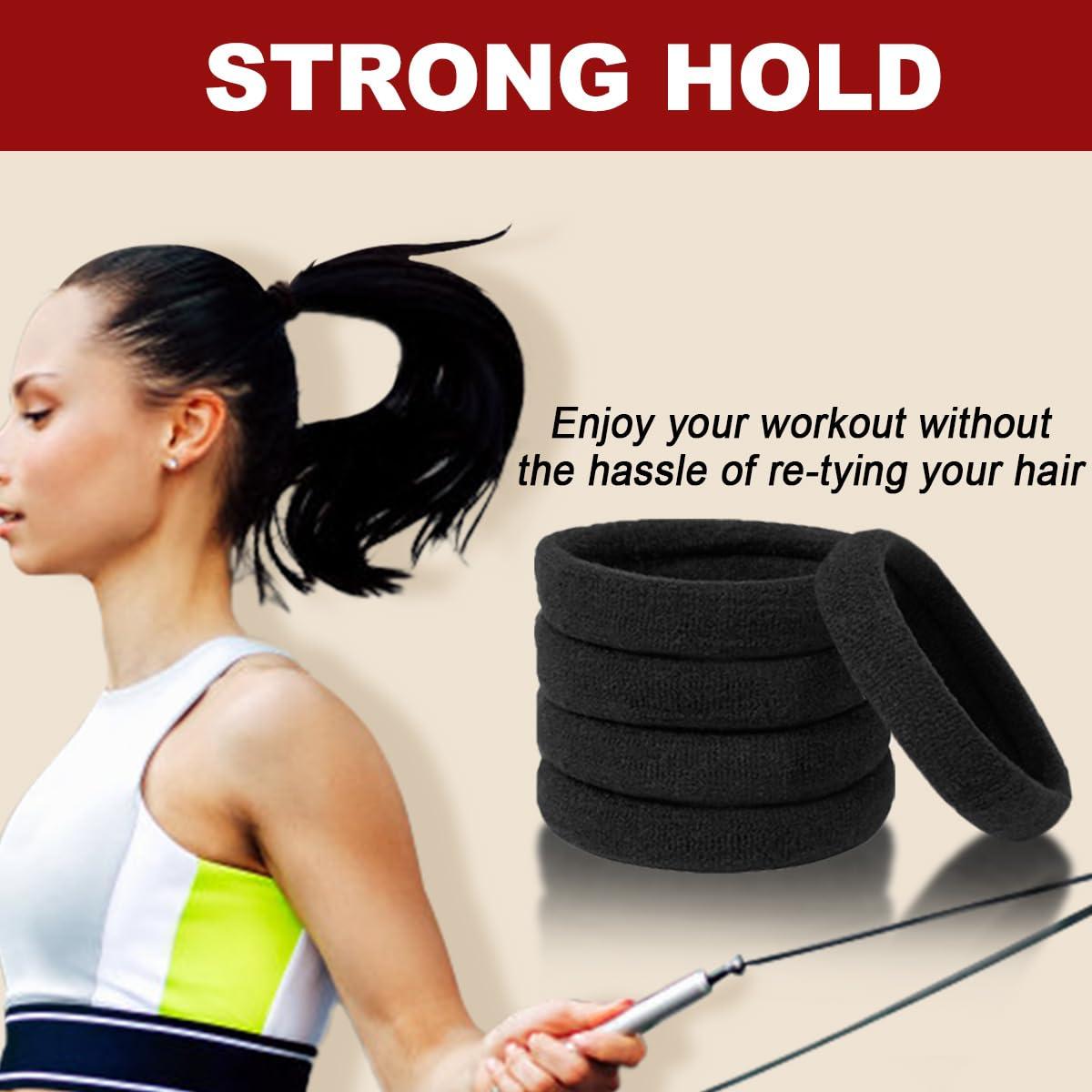 150 Sujetadores de Cabello IKOCO Algodón Sin Costura Negros