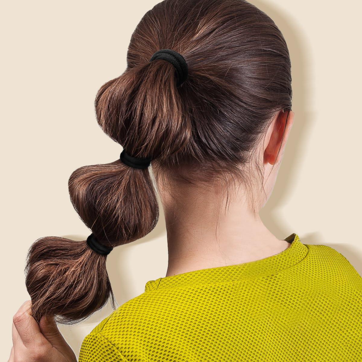 150 Sujetadores de Cabello IKOCO Algodón Sin Costura Negros