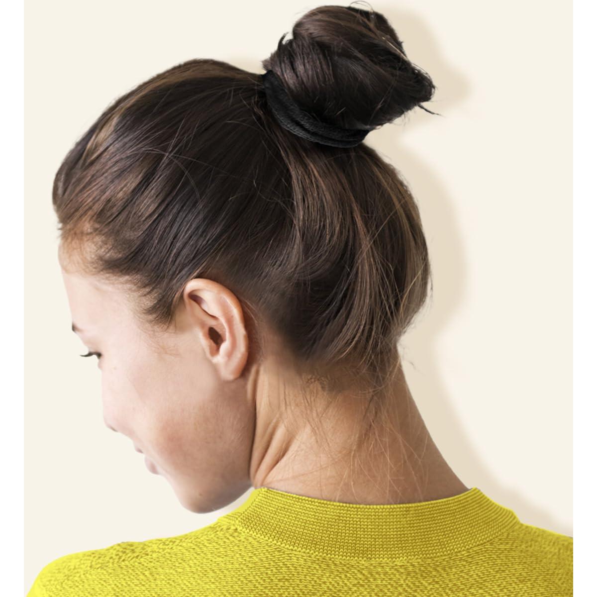 150 Sujetadores de Cabello IKOCO Algodón Sin Costura Negros