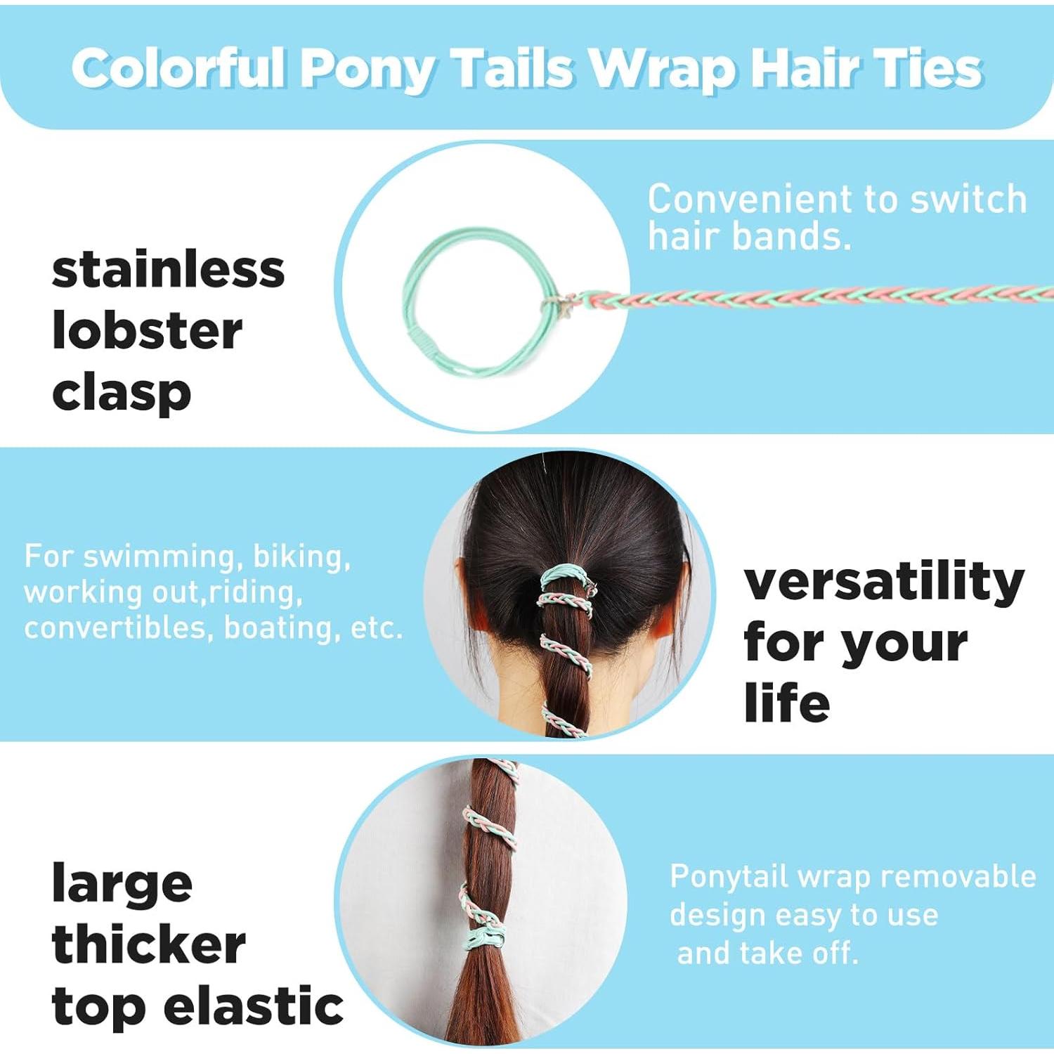 3 Paquetes de Lazos de Cabello Elásticos TBUKEOM Multicolor