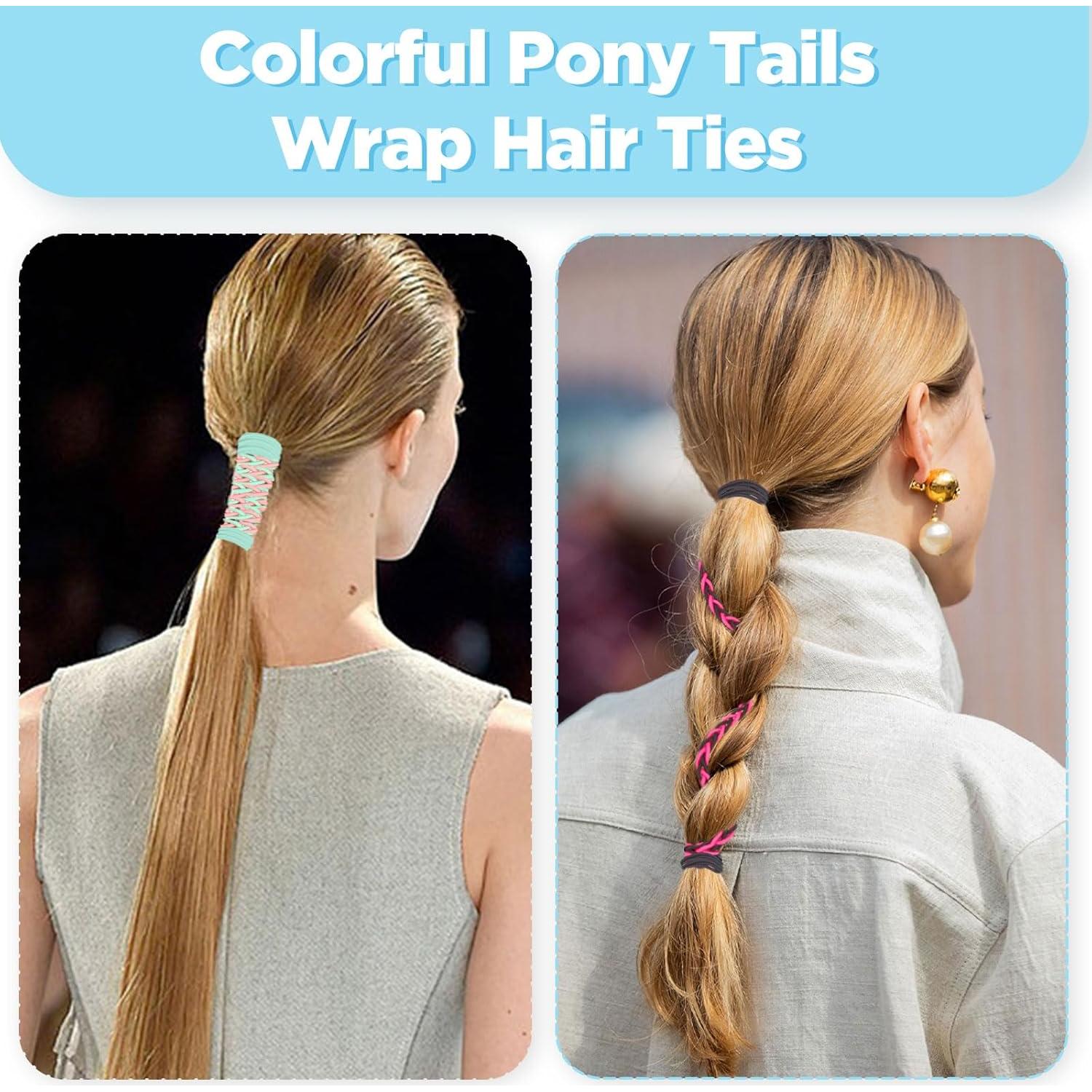 3 Paquetes de Lazos de Cabello Elásticos TBUKEOM Multicolor