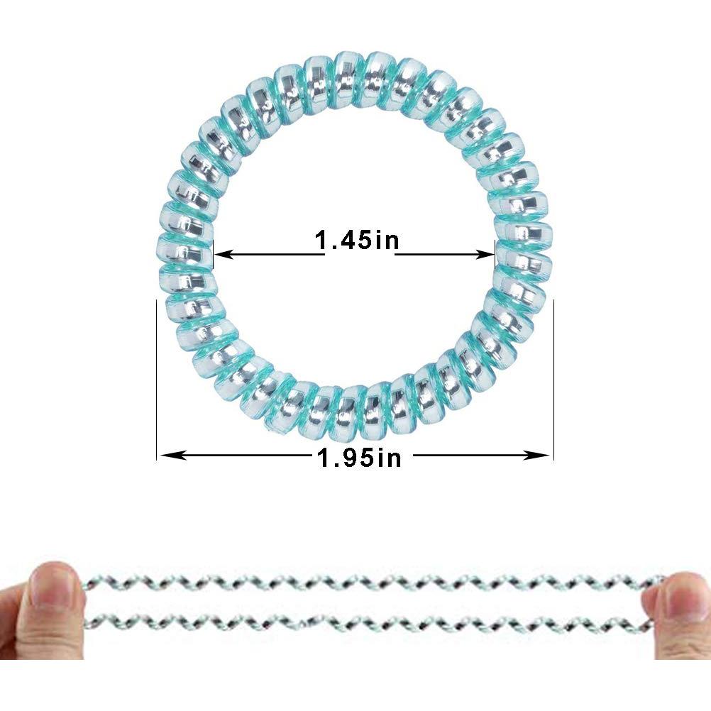 24 Lazos Espirales para Cabello Winrase - Gomas Elásticas Multicolor