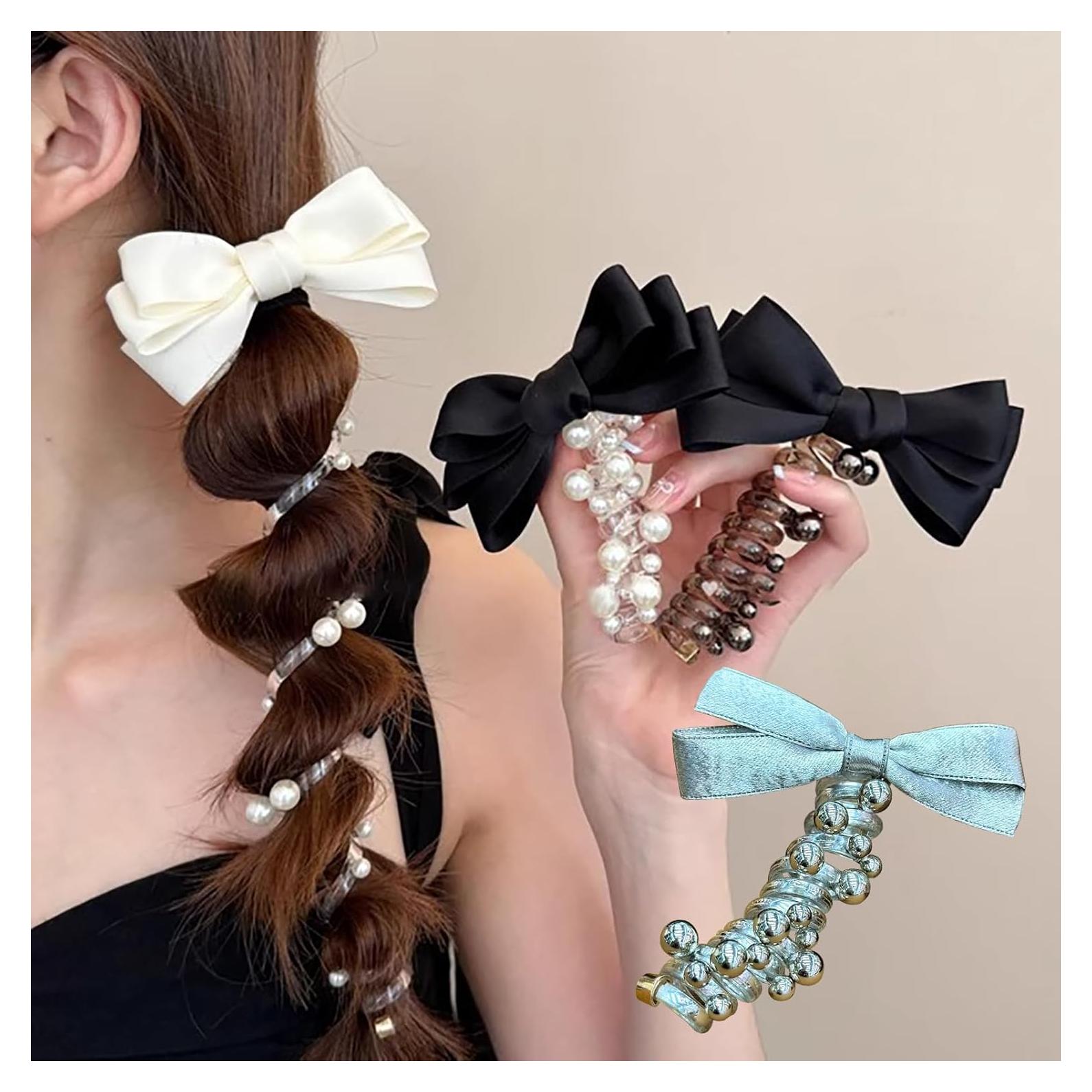 Diademas Espirales Trenzadas HONGCAUP 4 Pcs Lazo Elástico