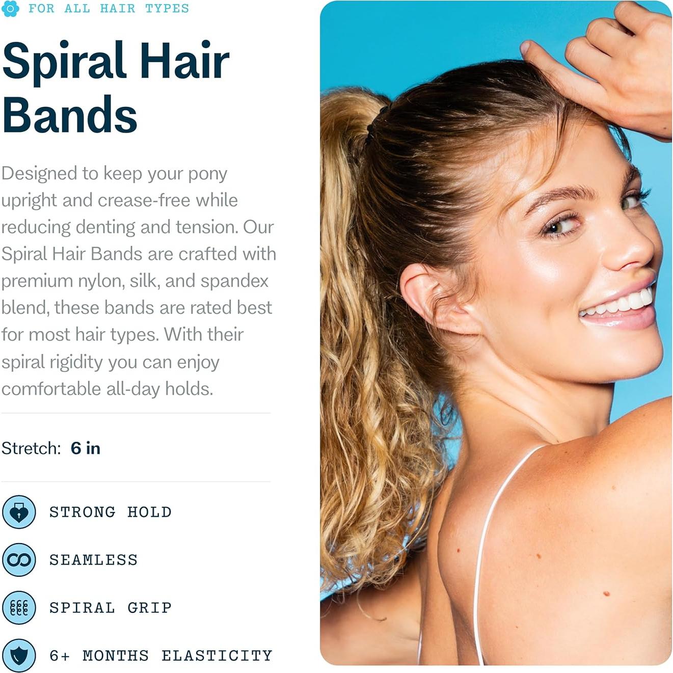 Bandas de Cabello Espiral Gimme Beauty - Paquete de 8 Unidades