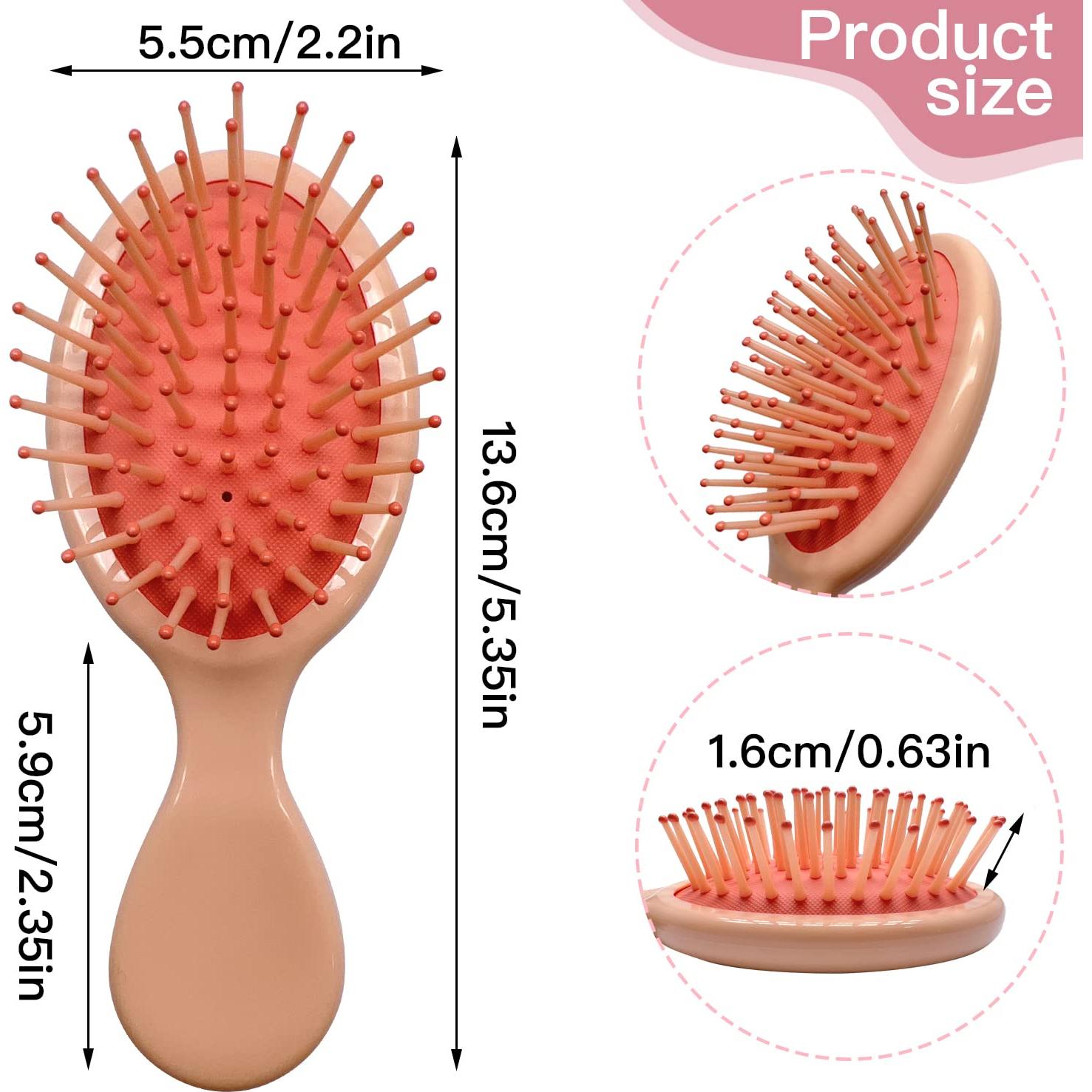 Mini Cepillo Desenredante Húmedo Goiio - 6 Piezas Multicolor