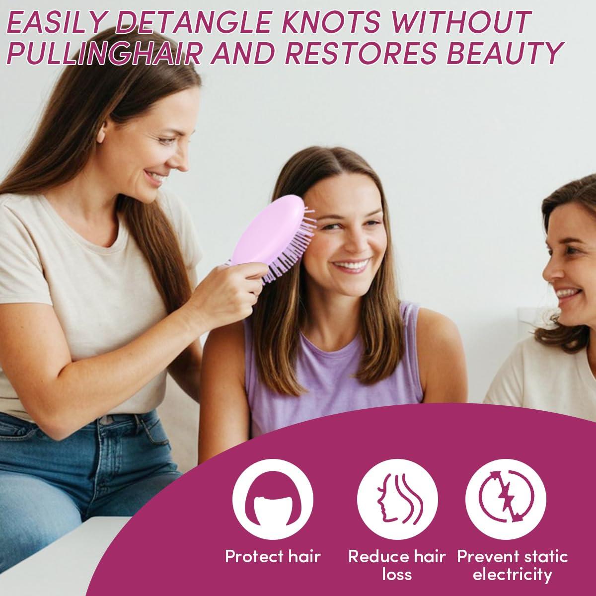 Paquete de 15 Mini Cepillos Desenredantes YOJOR para Cabello