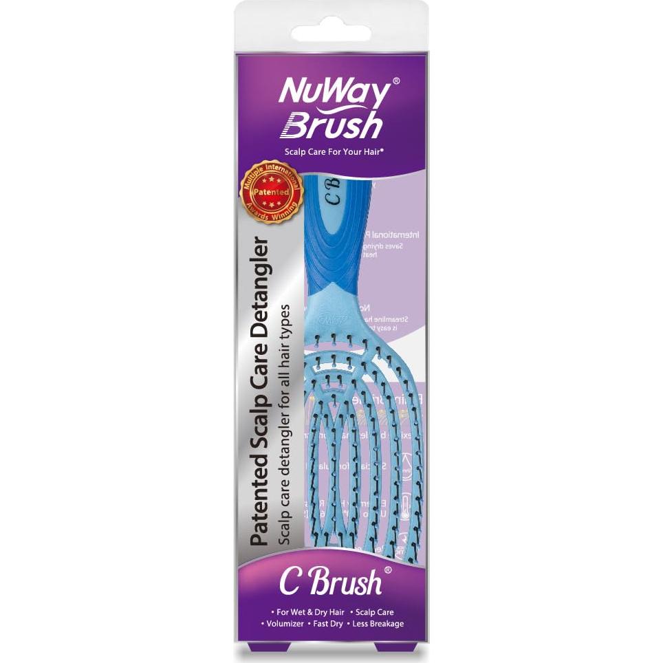 Cepillo Curvado Profesional NuWay 4Hair C Brush - Azul Cielo