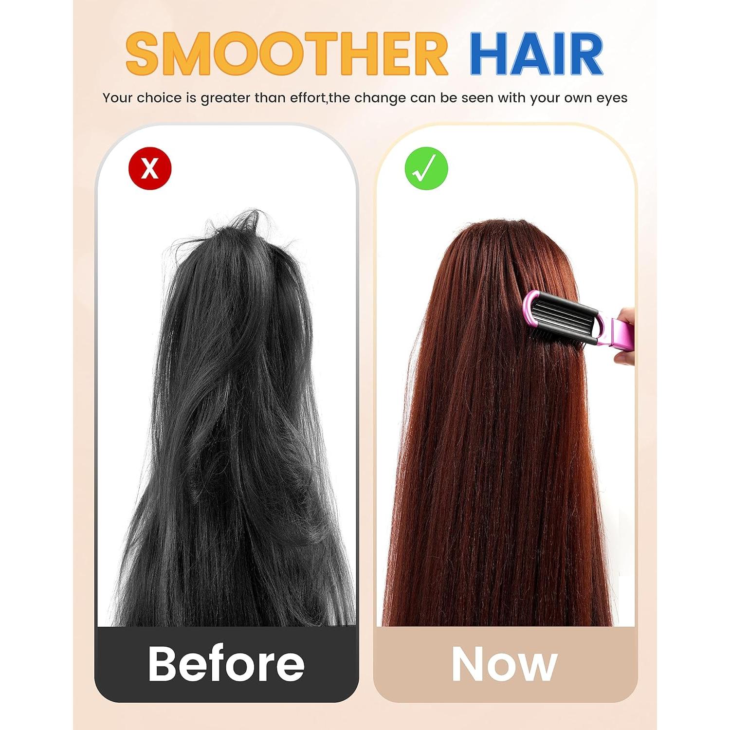 Juego de 6 Cepillos de Pelo Plegables con Espejo MoHern