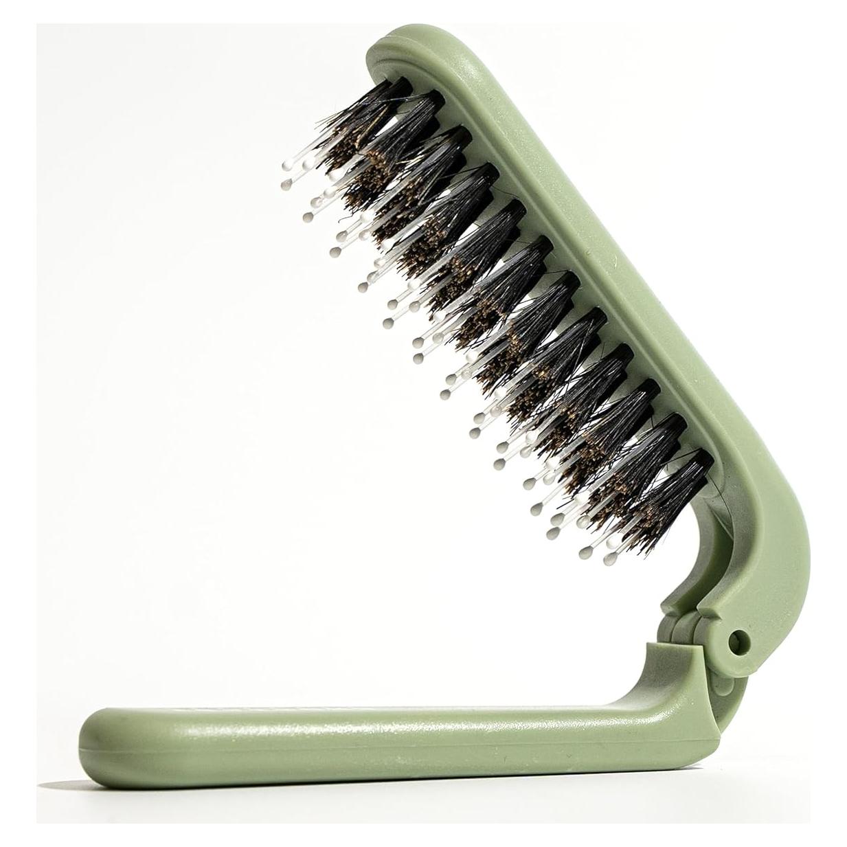 Cepillo de Viaje Uffy MiniPop Plegable Verde Menta 10.7cm