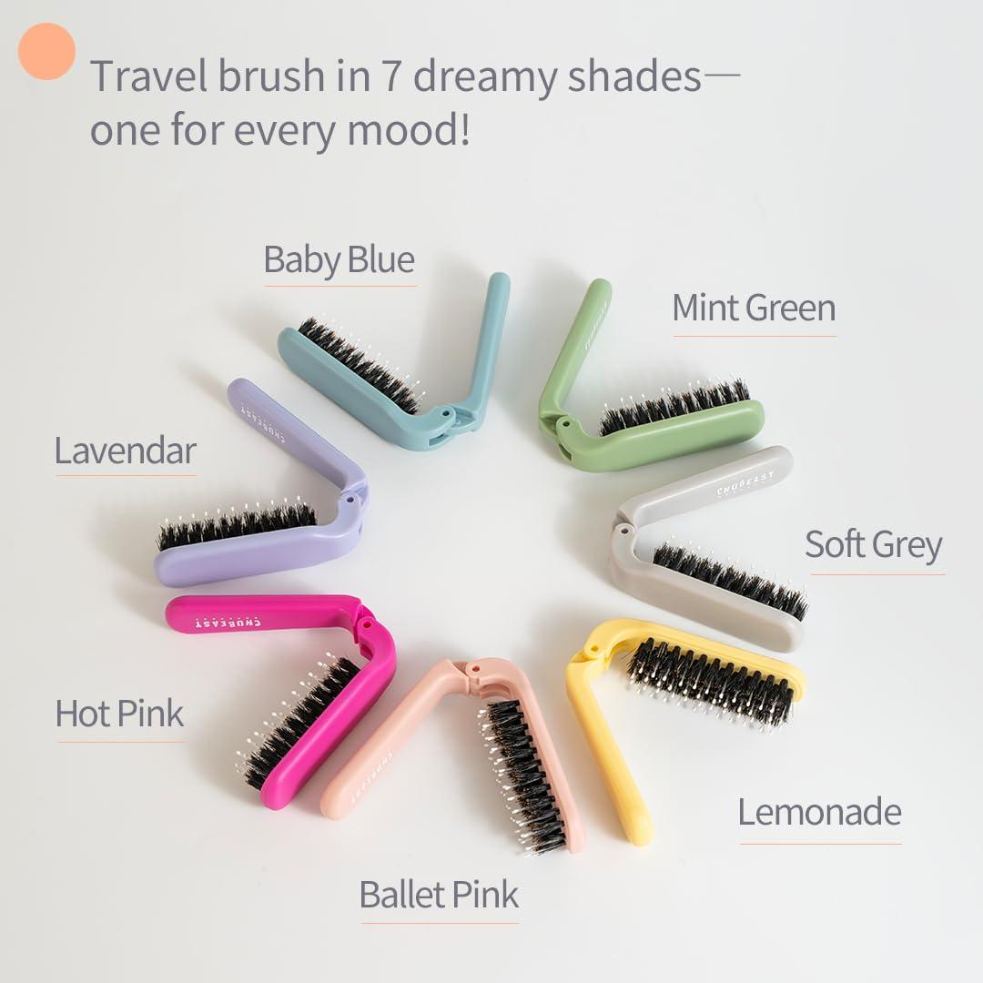 Cepillo de Viaje Uffy MiniPop Plegable Verde Menta 10.7cm