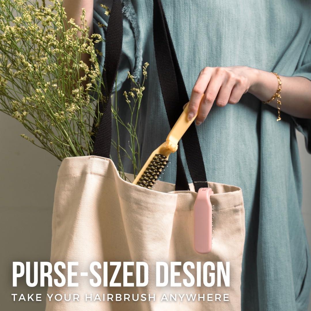 Cepillo de Viaje Uffy MiniPop Plegable Verde Menta 10.7cm