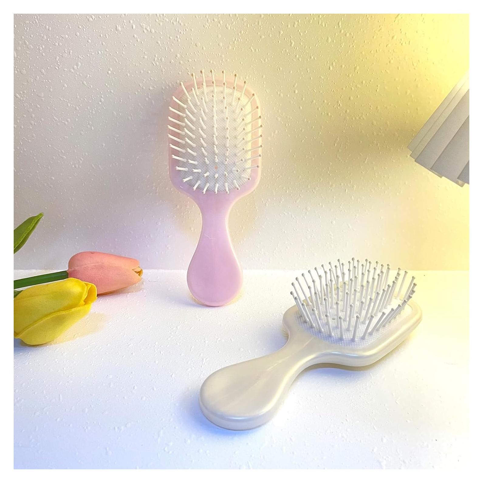 Mini Cepillo Desenredante CCREDONE para Cabello Seco y Húmedo