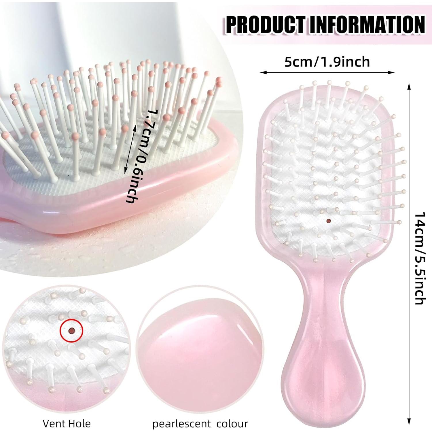 Mini Cepillo Desenredante CCREDONE para Cabello Seco y Húmedo