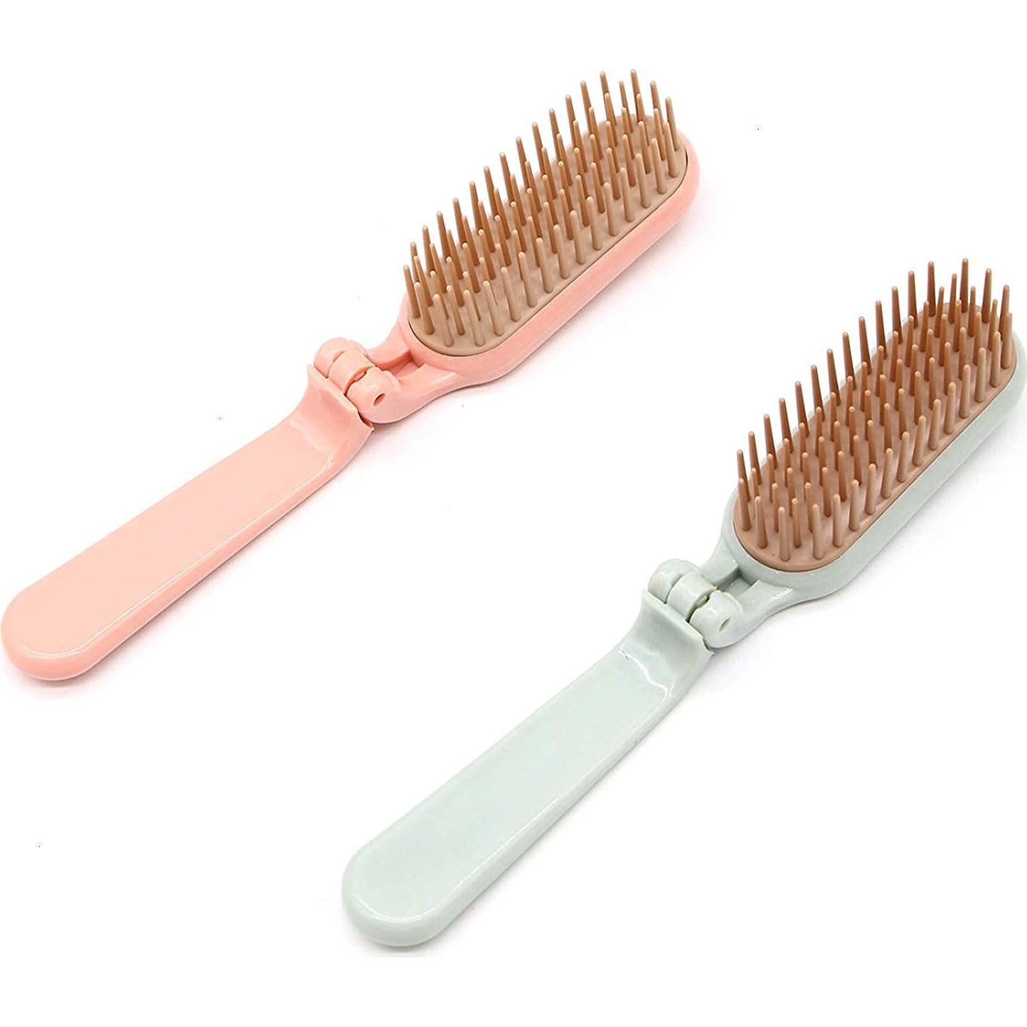 Paquete de 2 Peines Plegables TAPBULL para Viaje Azul y Rosa
