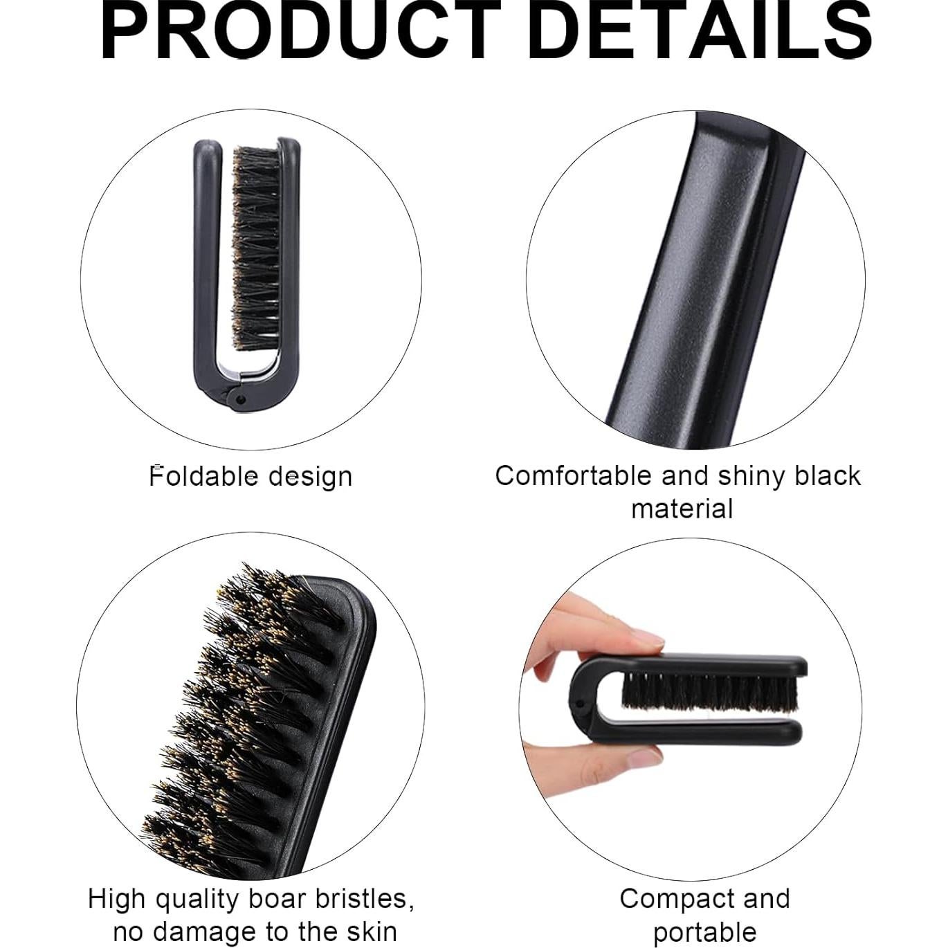 Cepillo Plegable de Cerdas de Jabalí MOZEAT LENS 2 Piezas