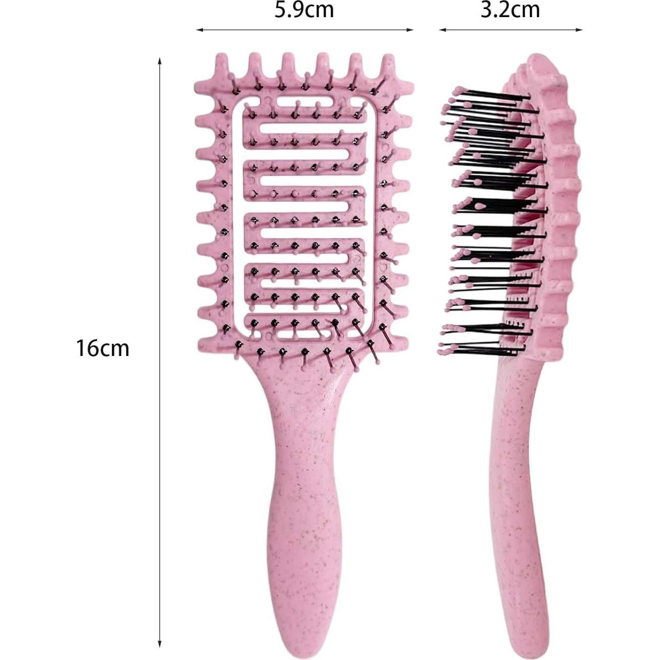 Mini Cepillo Desenredante Yingbtr Verde para Todos los Cabellos