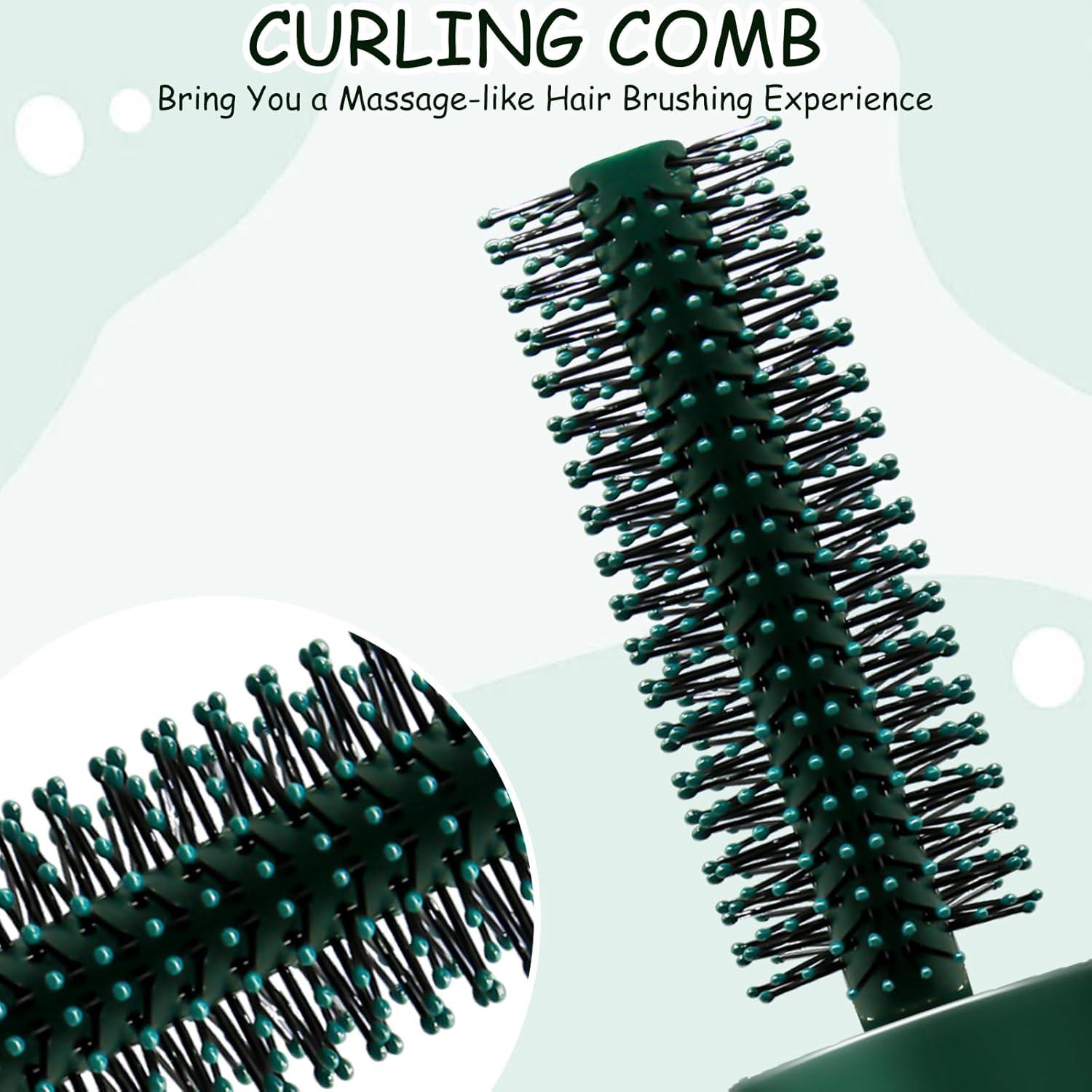 Cepillo Redondo de Viaje CANIPHA para Cabello Rizado y Liso Verde