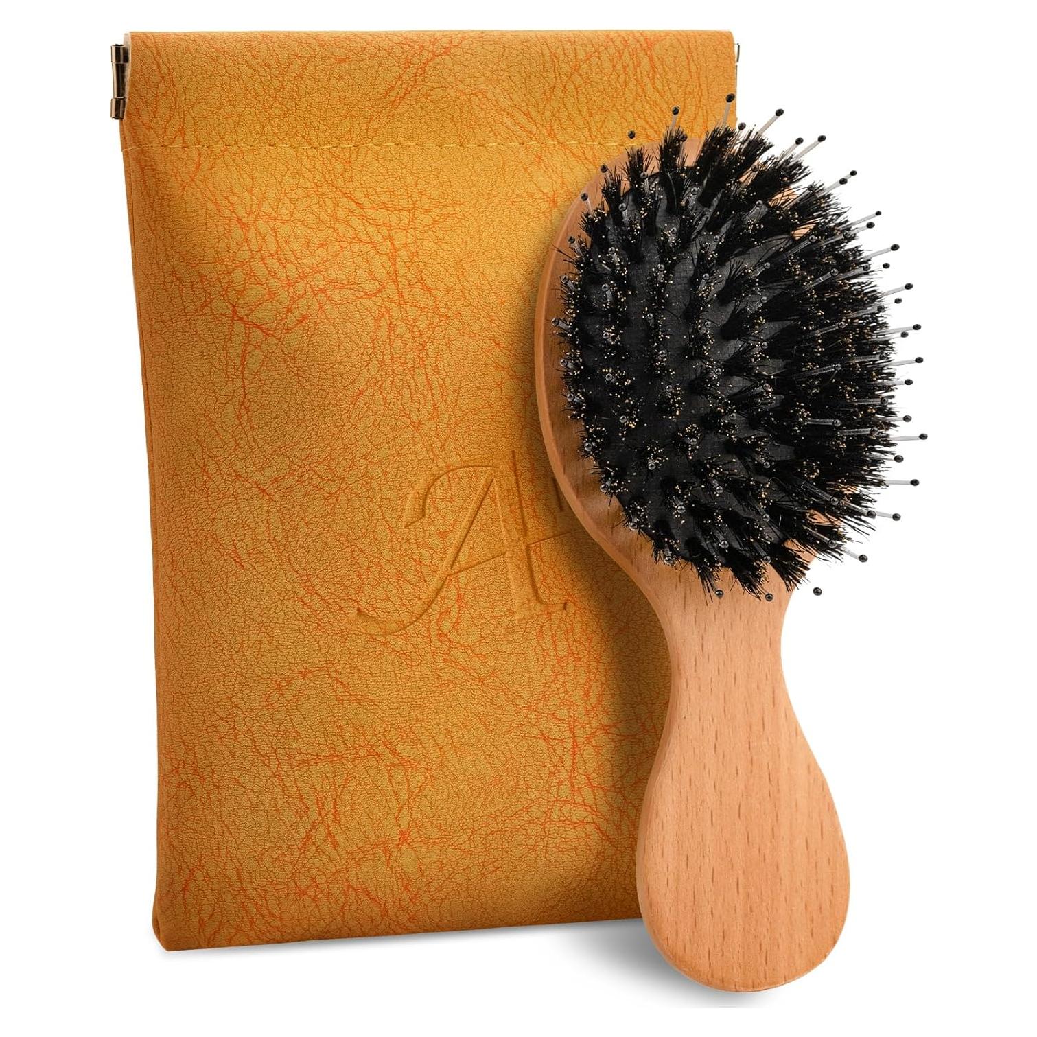 Mini Cepillo de Cerda de Jabalí Ancable - Viaje, 14.2 cm