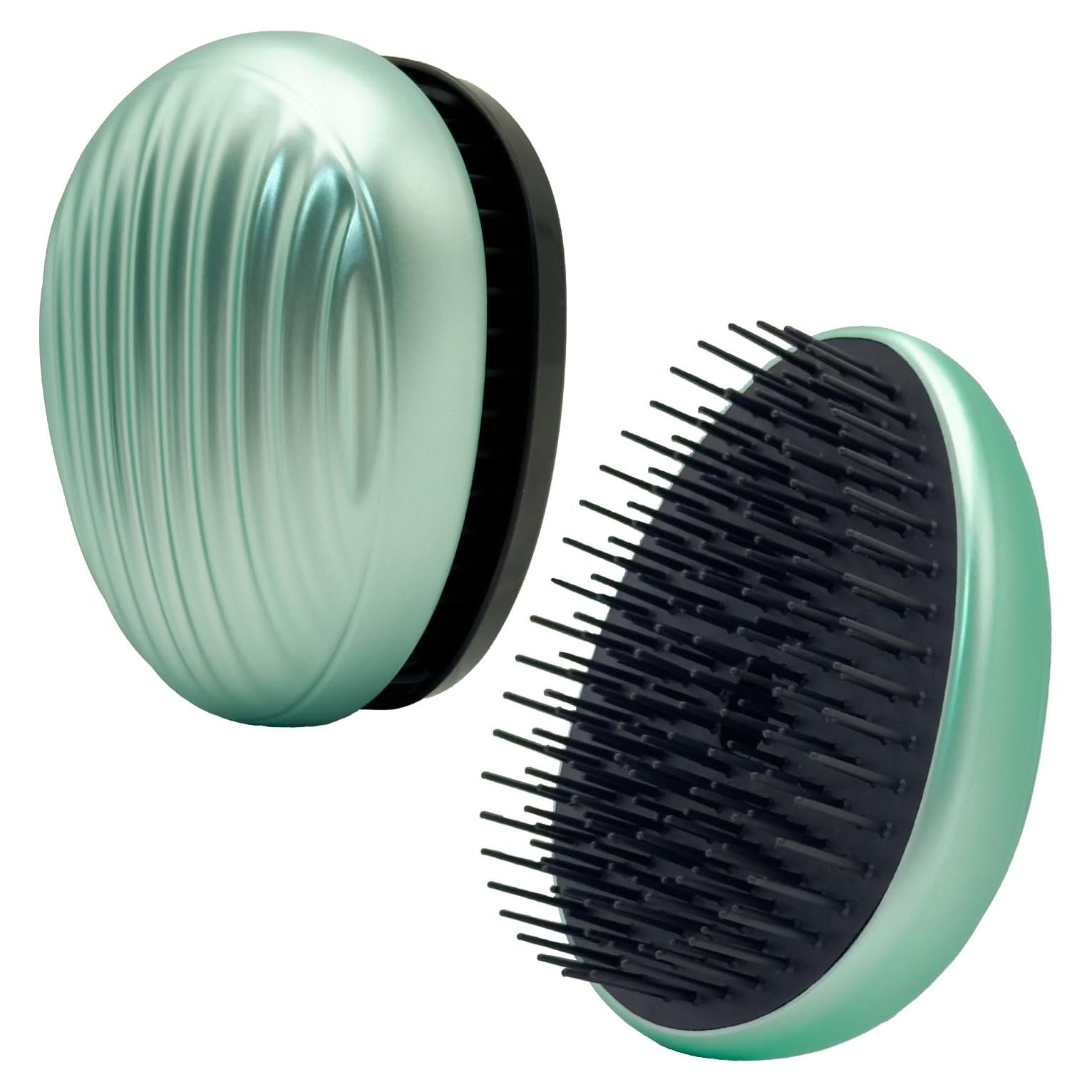 Cepillo Desenredante WYNK Verde Mate Compacto para Viaje