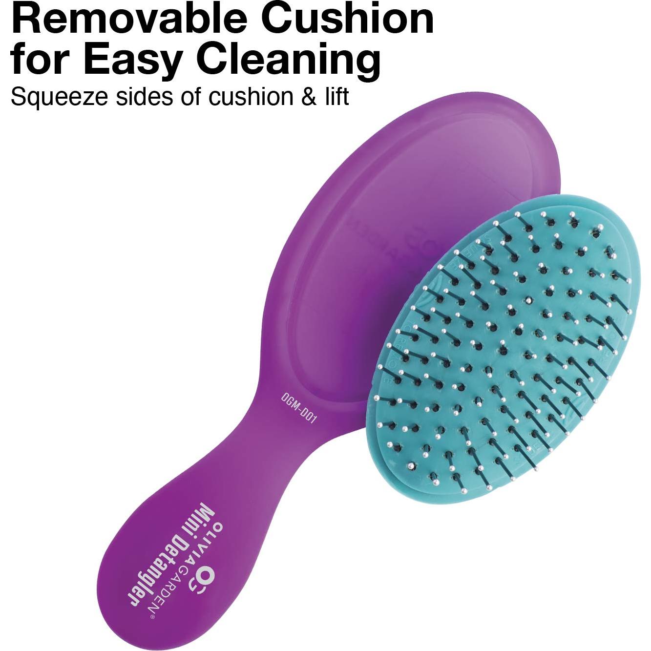 Cepillo Desenredador Mini Olivia Garden Púrpura 15.2x5.1cm