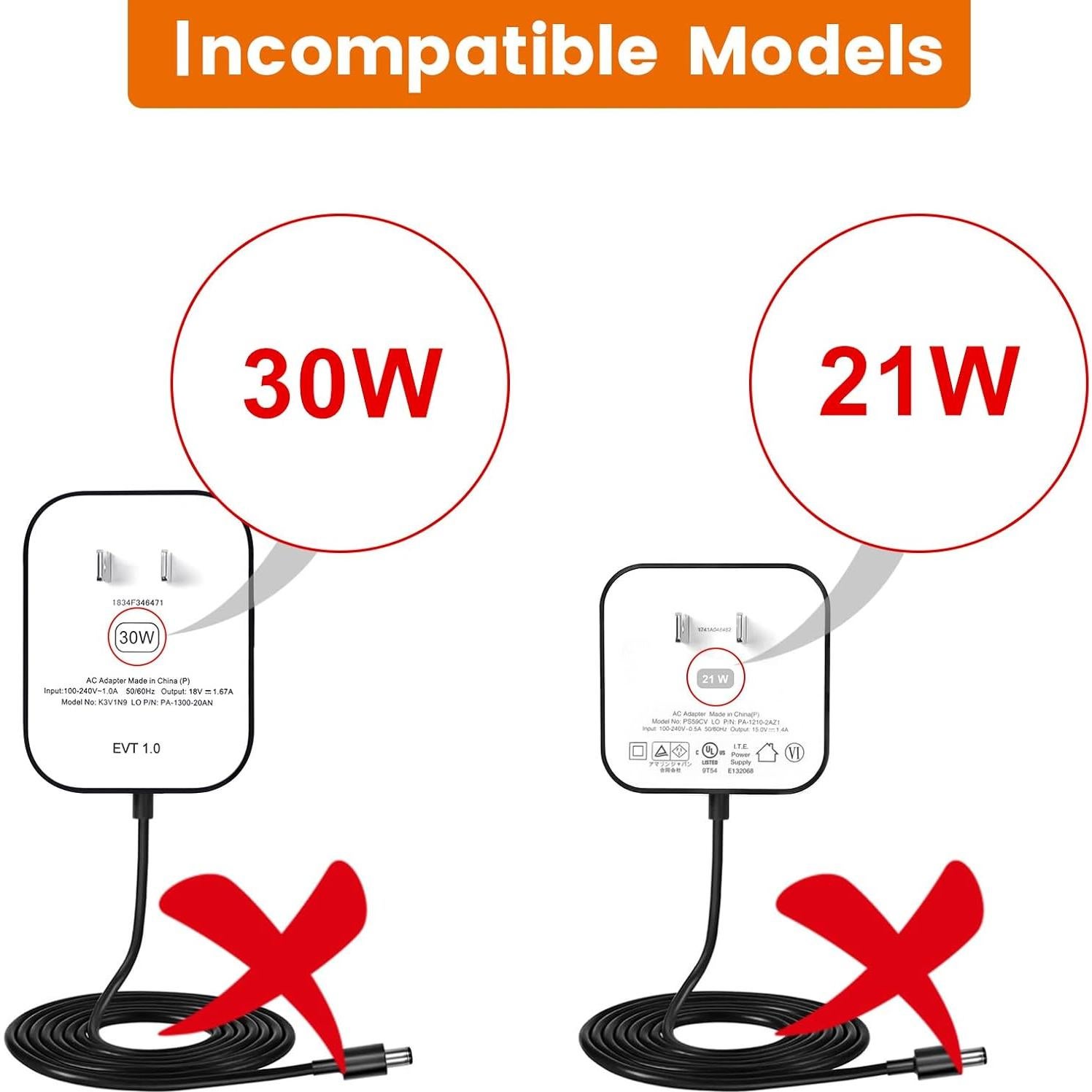 Adaptador de 15W Weishan para Echo Pop y Alexa - 2 Pack