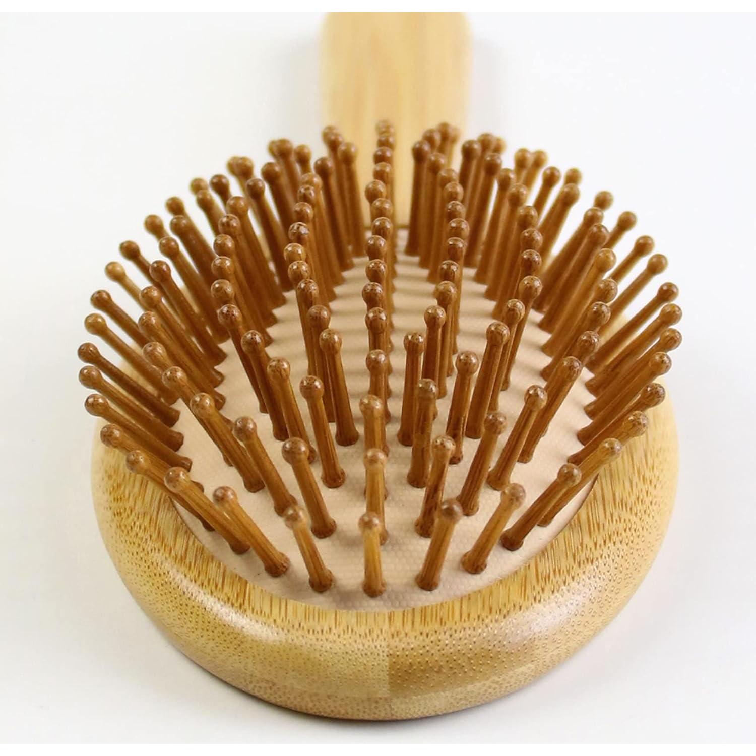 Set de 2 Cepillos de Bambú Natural MRD - Desenredante y Mini