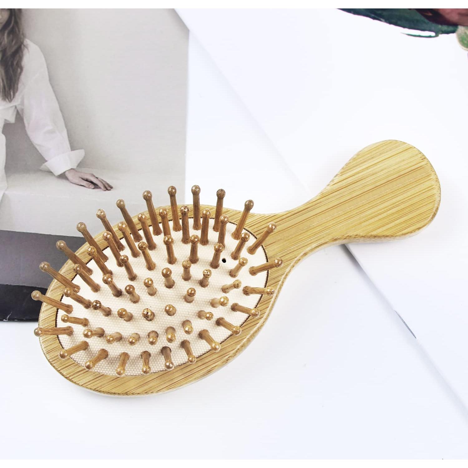 Set de 2 Cepillos Mini Desenredantes de Bambú MRD - Viaje