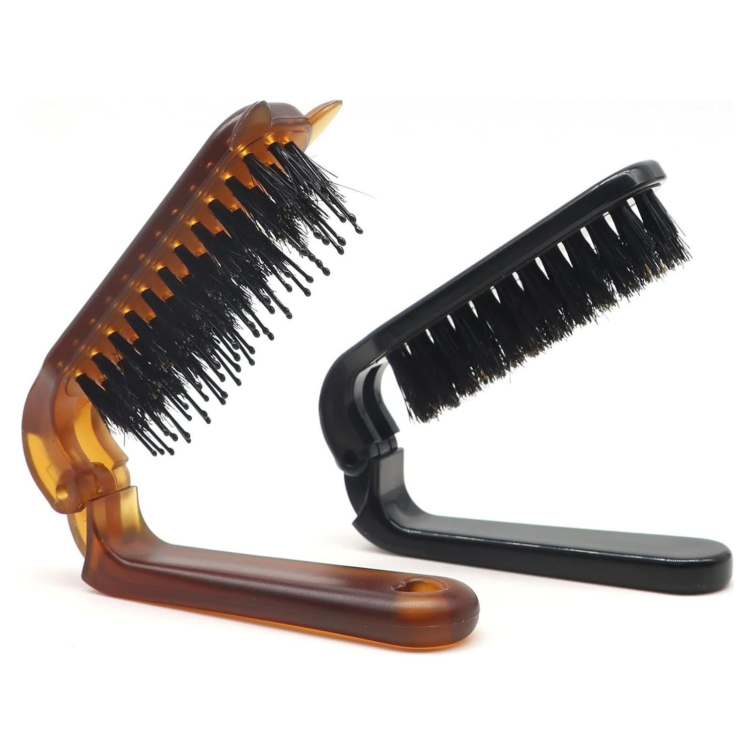 Cepillo de Pelo Plegable Yasdyri - 2 Piezas Crin de Jabalí