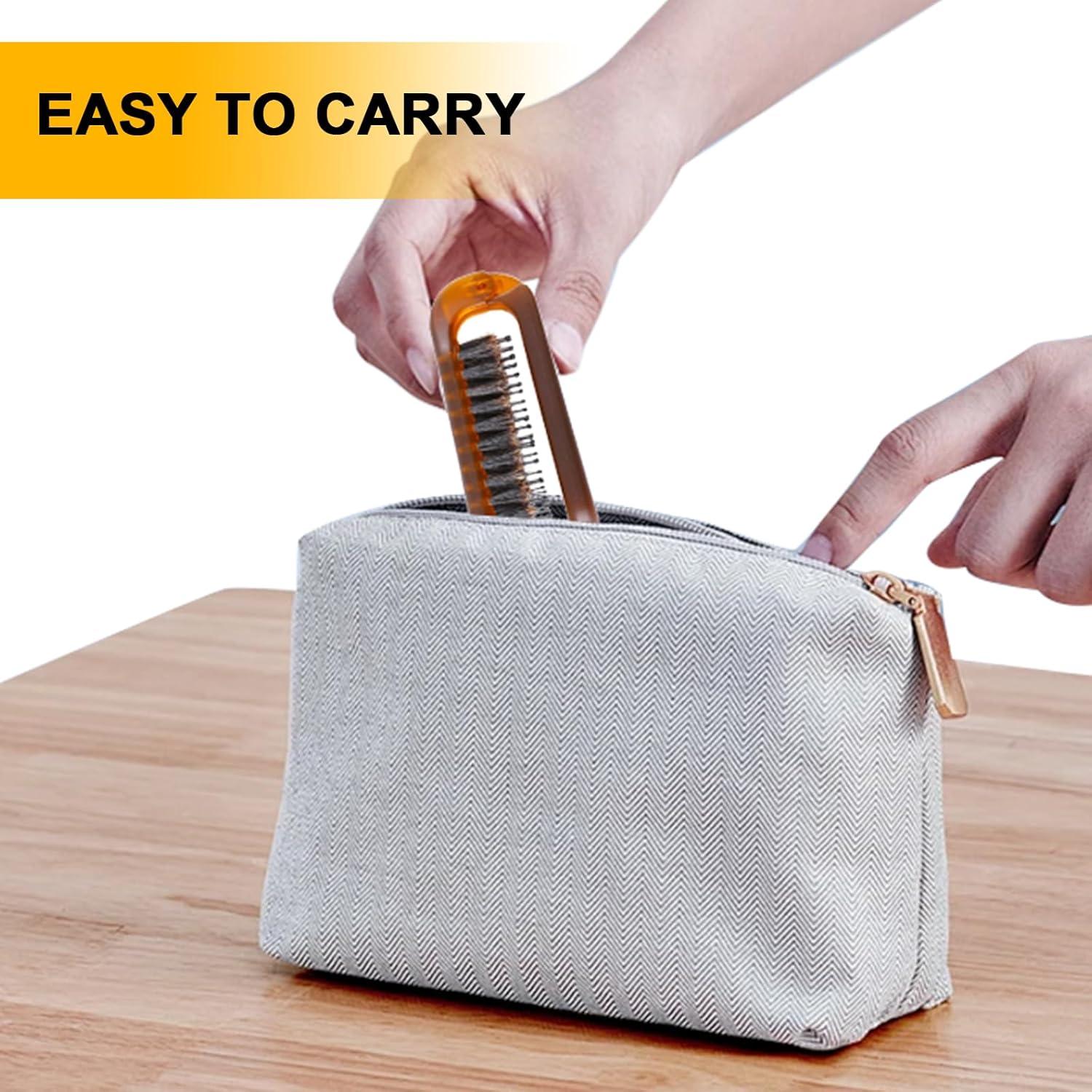 Cepillo de Pelo Plegable Yasdyri - 2 Piezas Crin de Jabalí