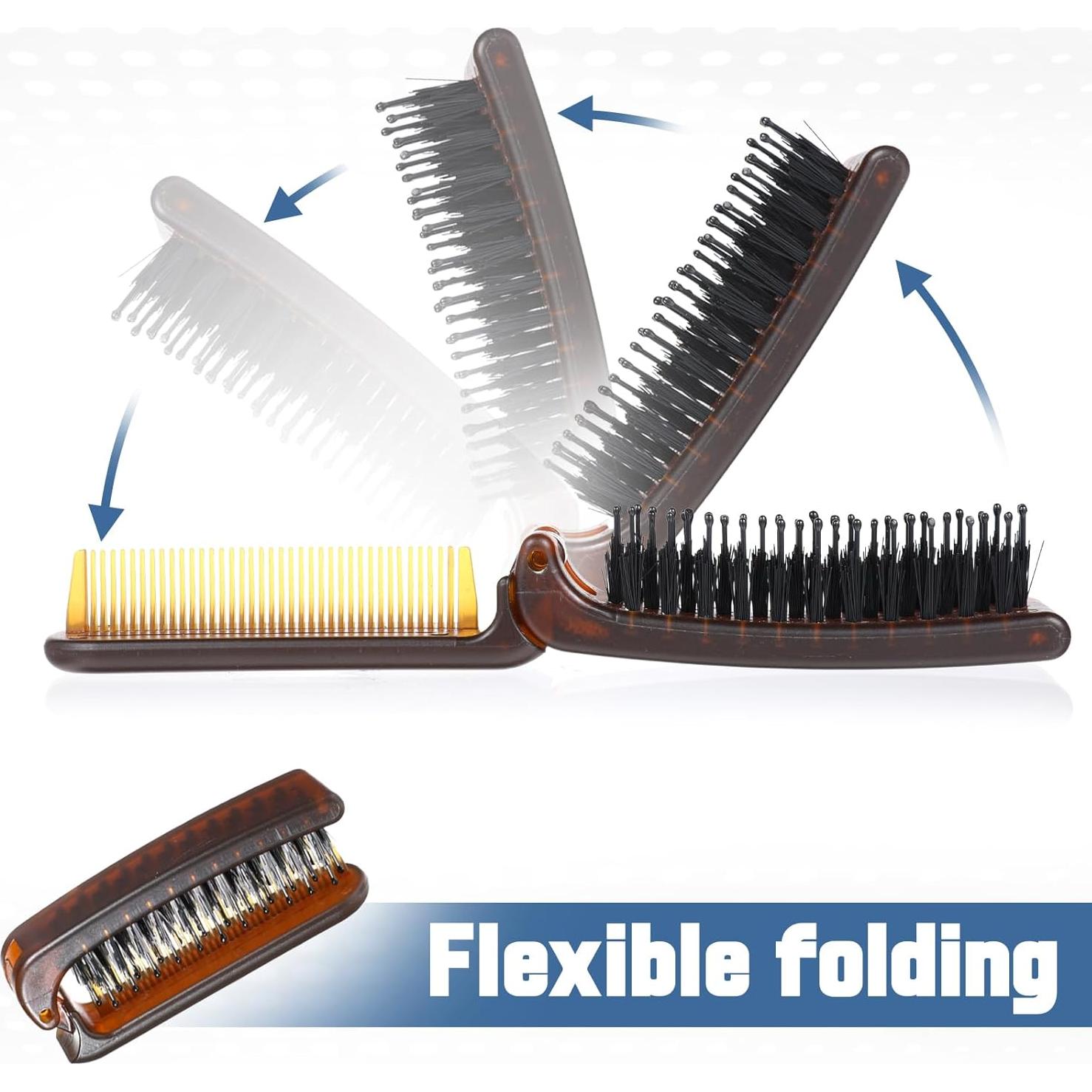 Cepillo de Pelo Plegable MOZEAT LENS Mini Portátil 17.5 cm