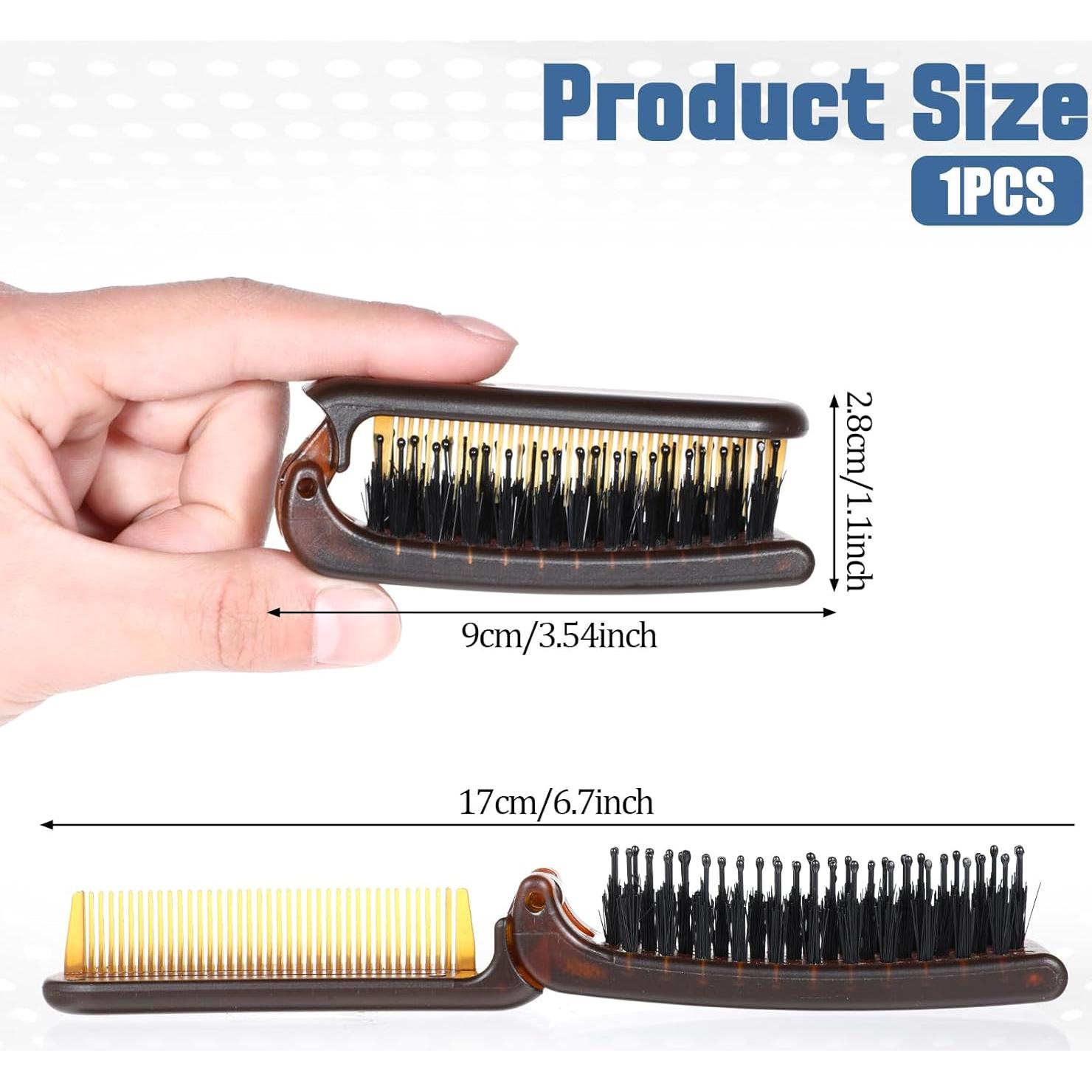 Cepillo de Pelo Plegable MOZEAT LENS Mini Portátil 17.5 cm