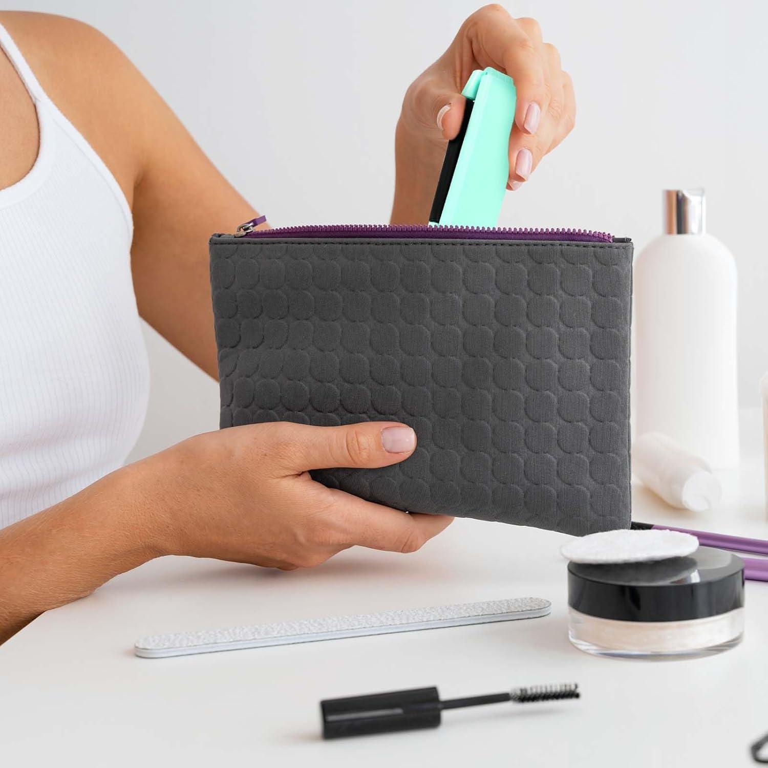 4 Cepillos de Viaje Plegables Compactos con Espejo - Colores Variados