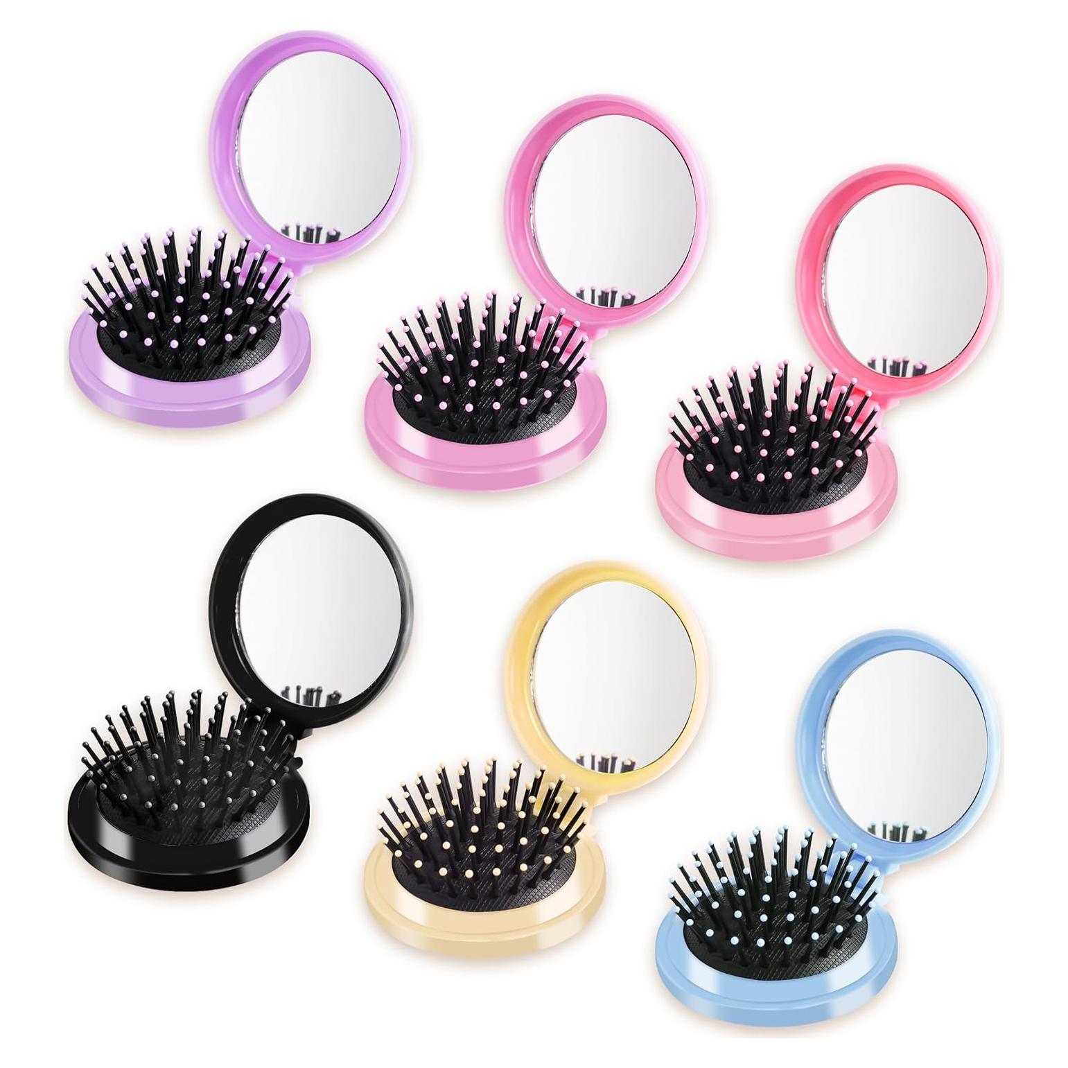 MoHern Cepillo de Viaje Plegable con Espejo - 6 Colores