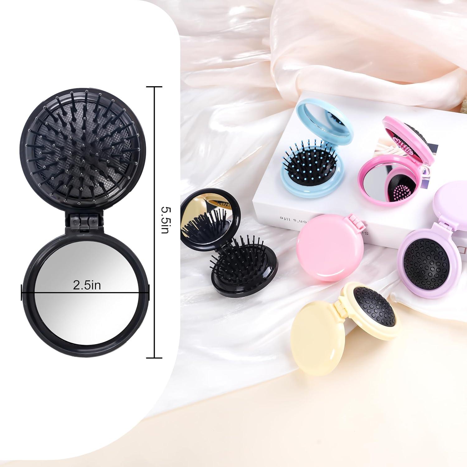 MoHern Cepillo de Viaje Plegable con Espejo - 6 Colores