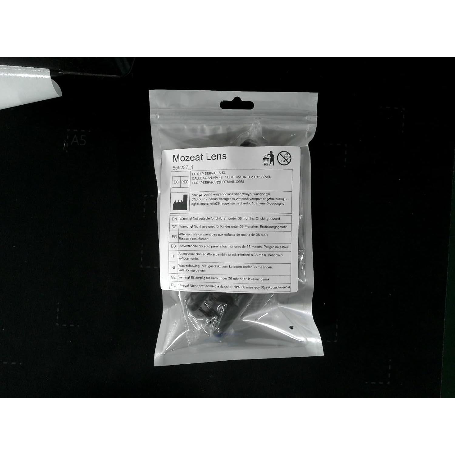 Cepillo de Pelo Plegable MOZEAT LENS 2 Piezas Viaje Negro Ámbar