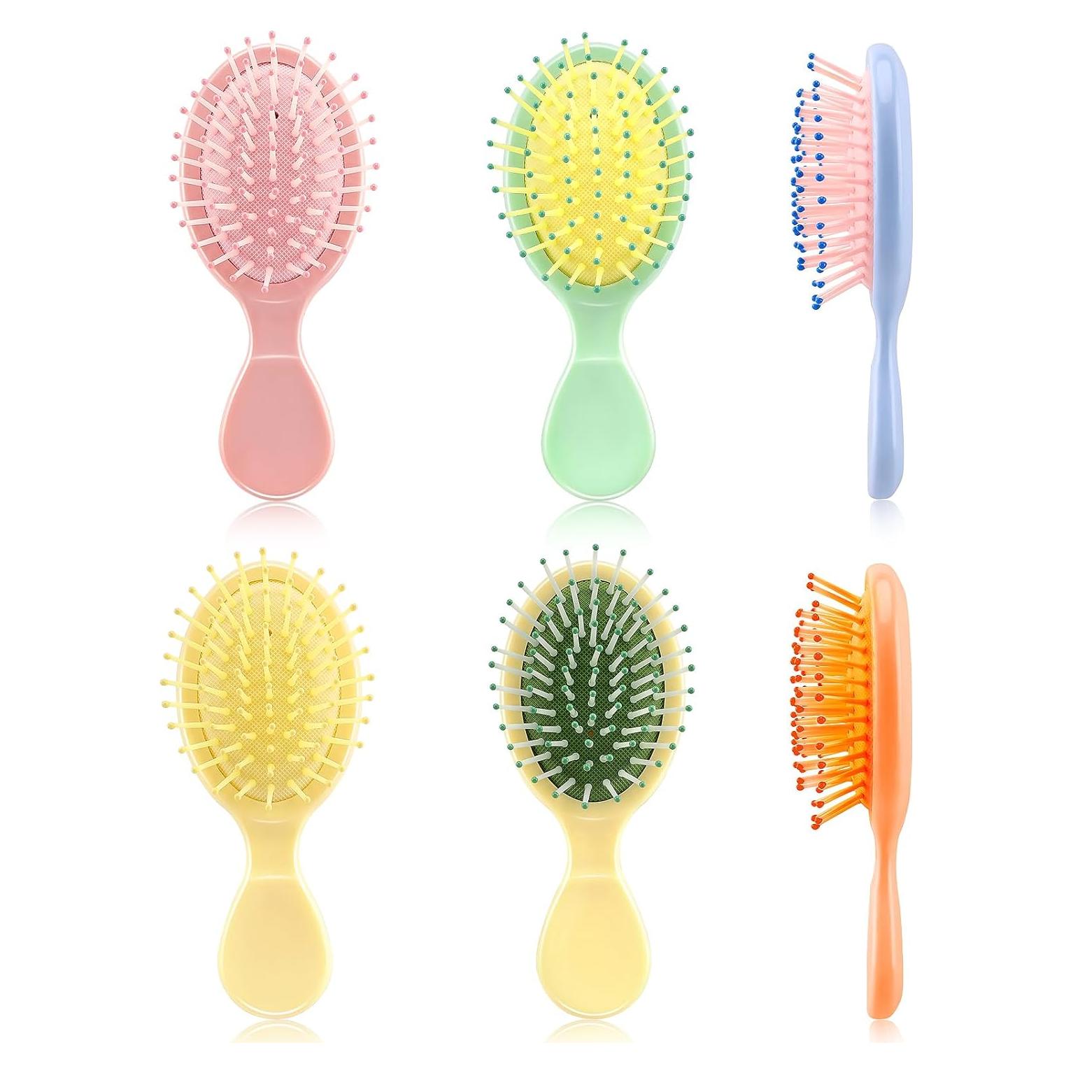 HOFASON 6 Mini Cepillos de Pelo Portátiles para Viajes