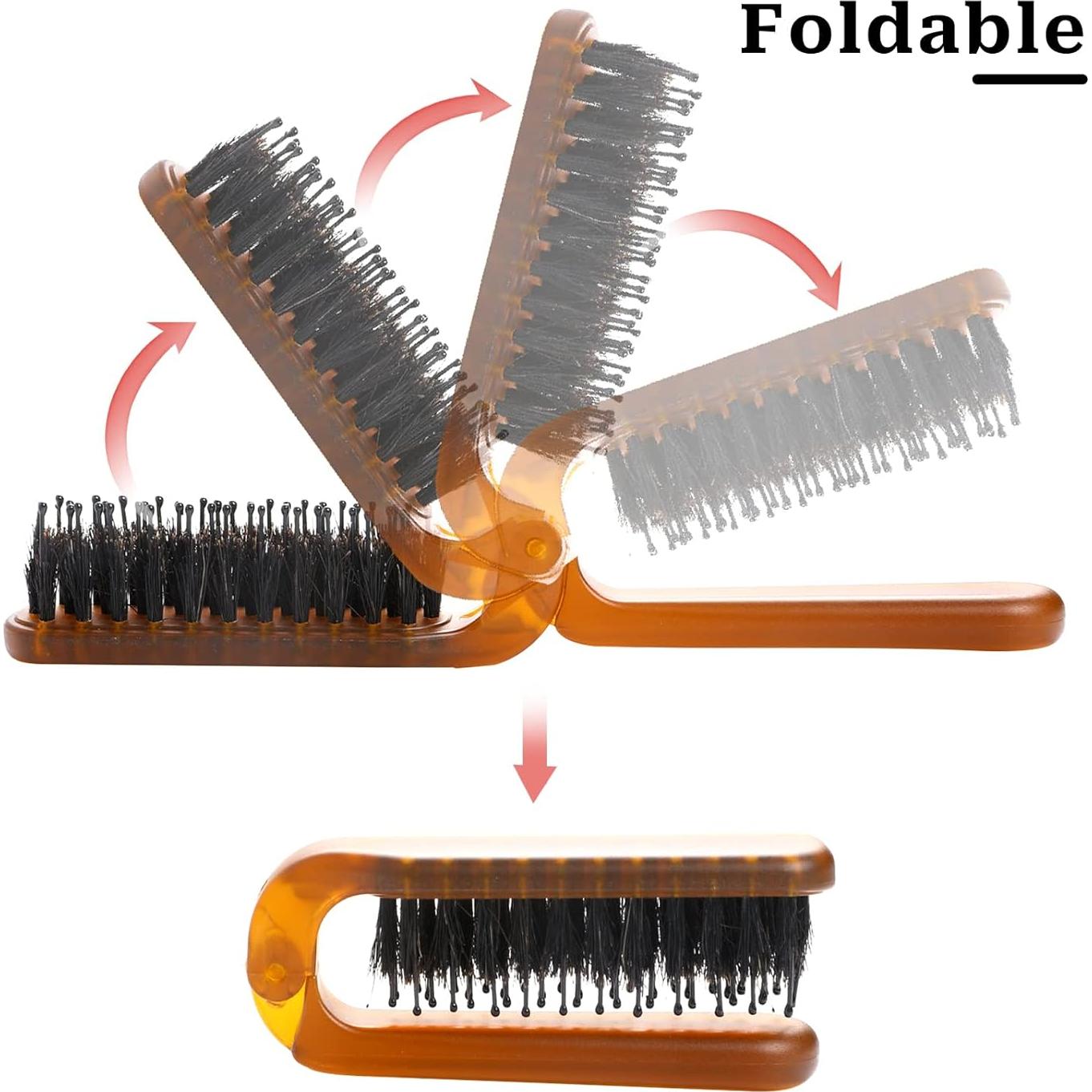 Cepillo de Pelo Plegable MOZEAT LENS Ámbar 17.5x2.5 cm