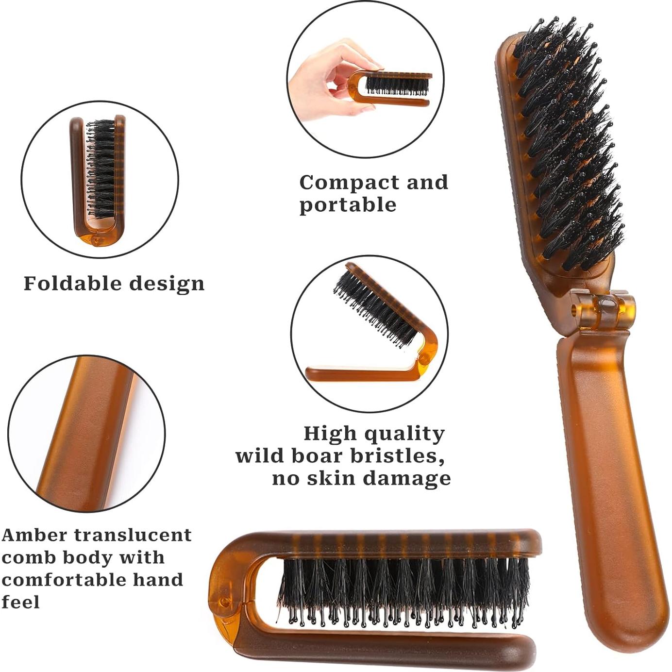 Cepillo de Pelo Plegable MOZEAT LENS Ámbar 17.5x2.5 cm