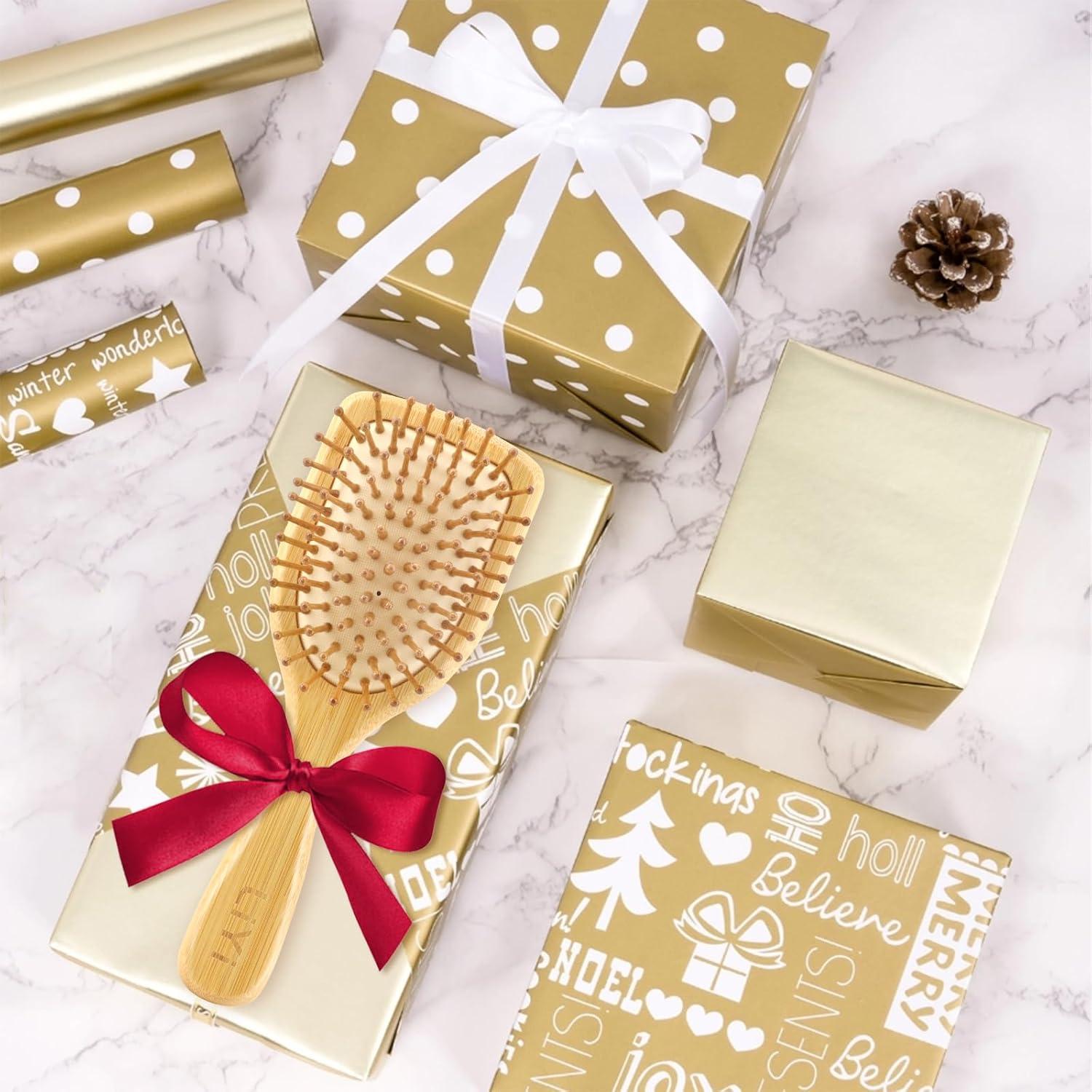 Cepillo de Pelo de Bambú LIYI Ergonómico para Crecimiento Cabello