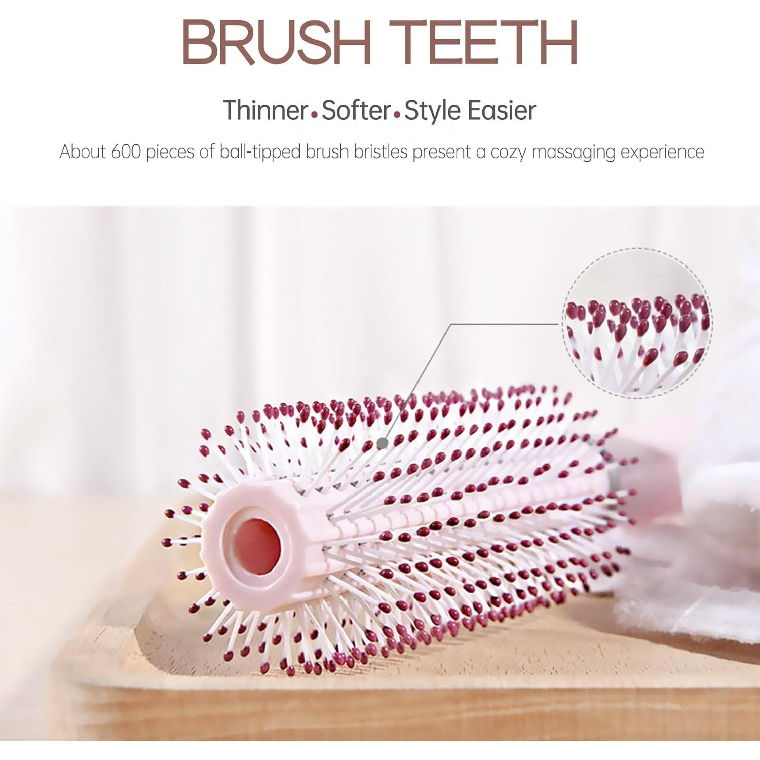 Cepillo Redondo Rosa Arthaxi para Secado Rápido 23.4x9.7cm