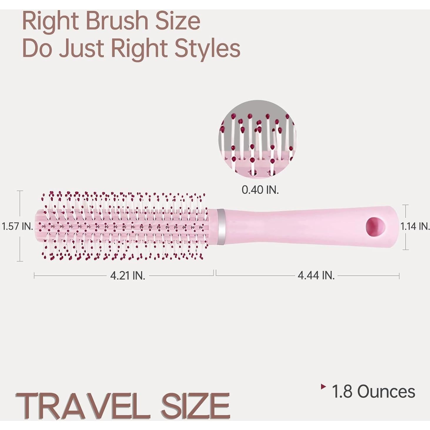 Cepillo Redondo Rosa Arthaxi para Secado Rápido 23.4x9.7cm