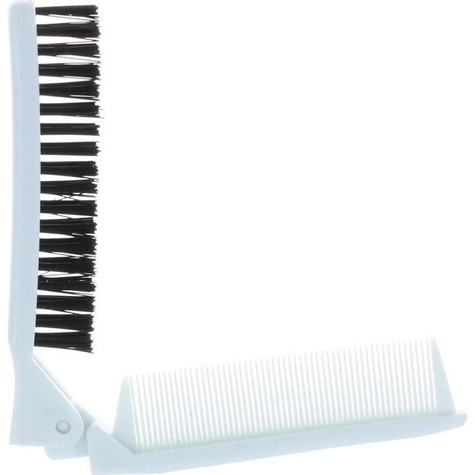 Cepillo de Pelo Plegable Compacto Le Salon - 2 Piezas Rojo y Blanco