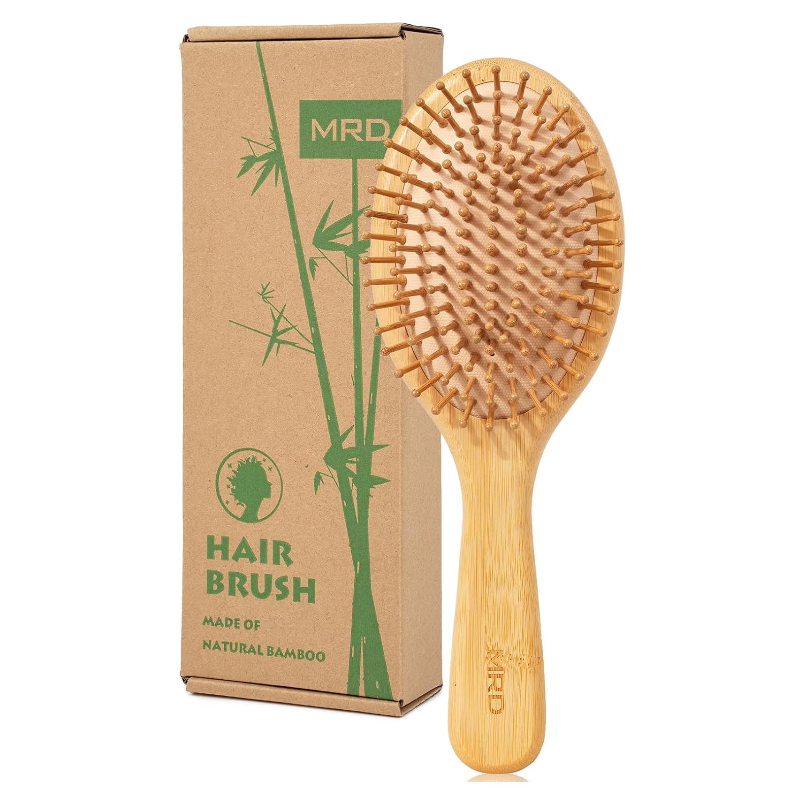 Cepillo de Paleta de Bambú Natural MRD para Desenredar 23.7x8cm