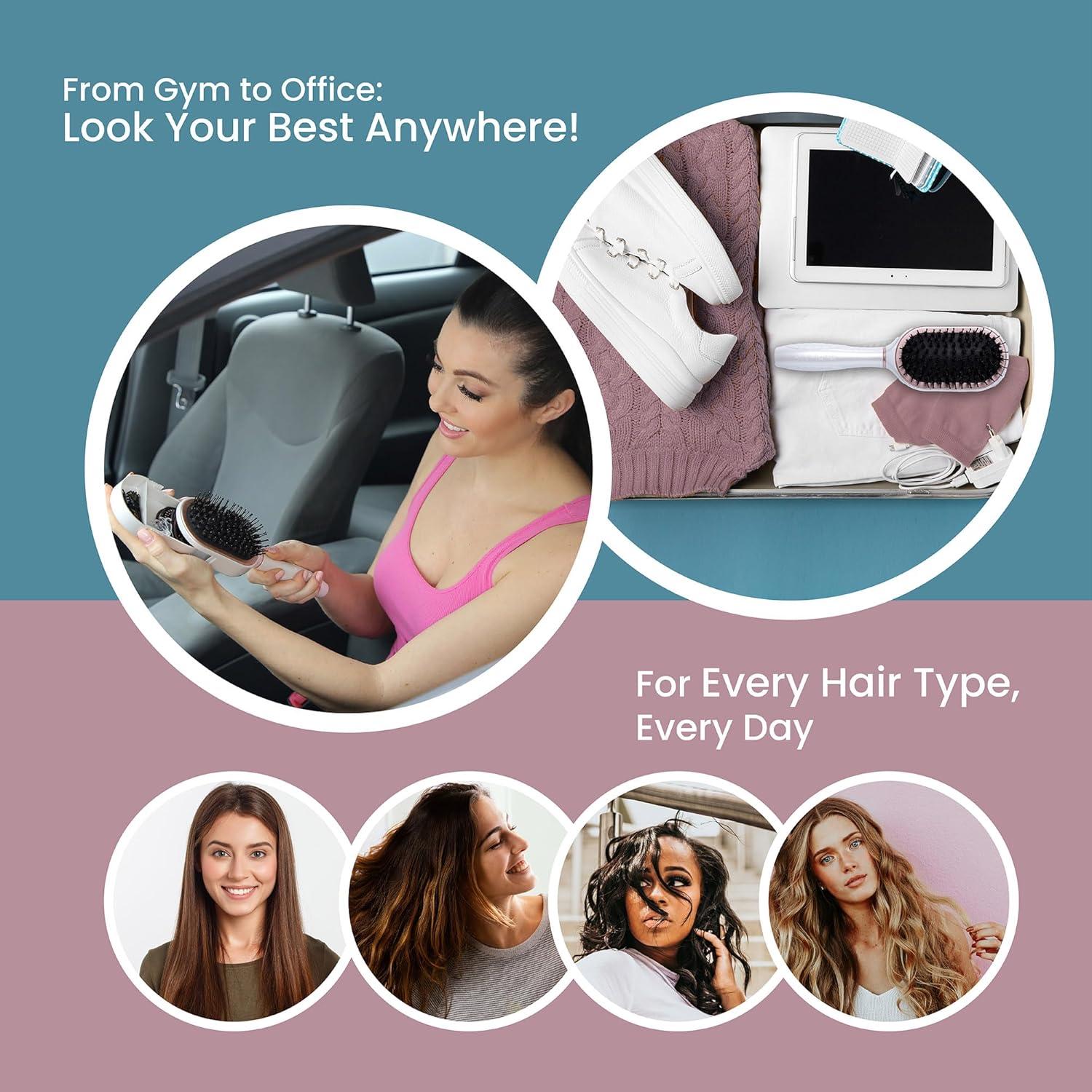 Cepillo de Viaje BeautyHak PAK con 30 Accesorios - Antiestático