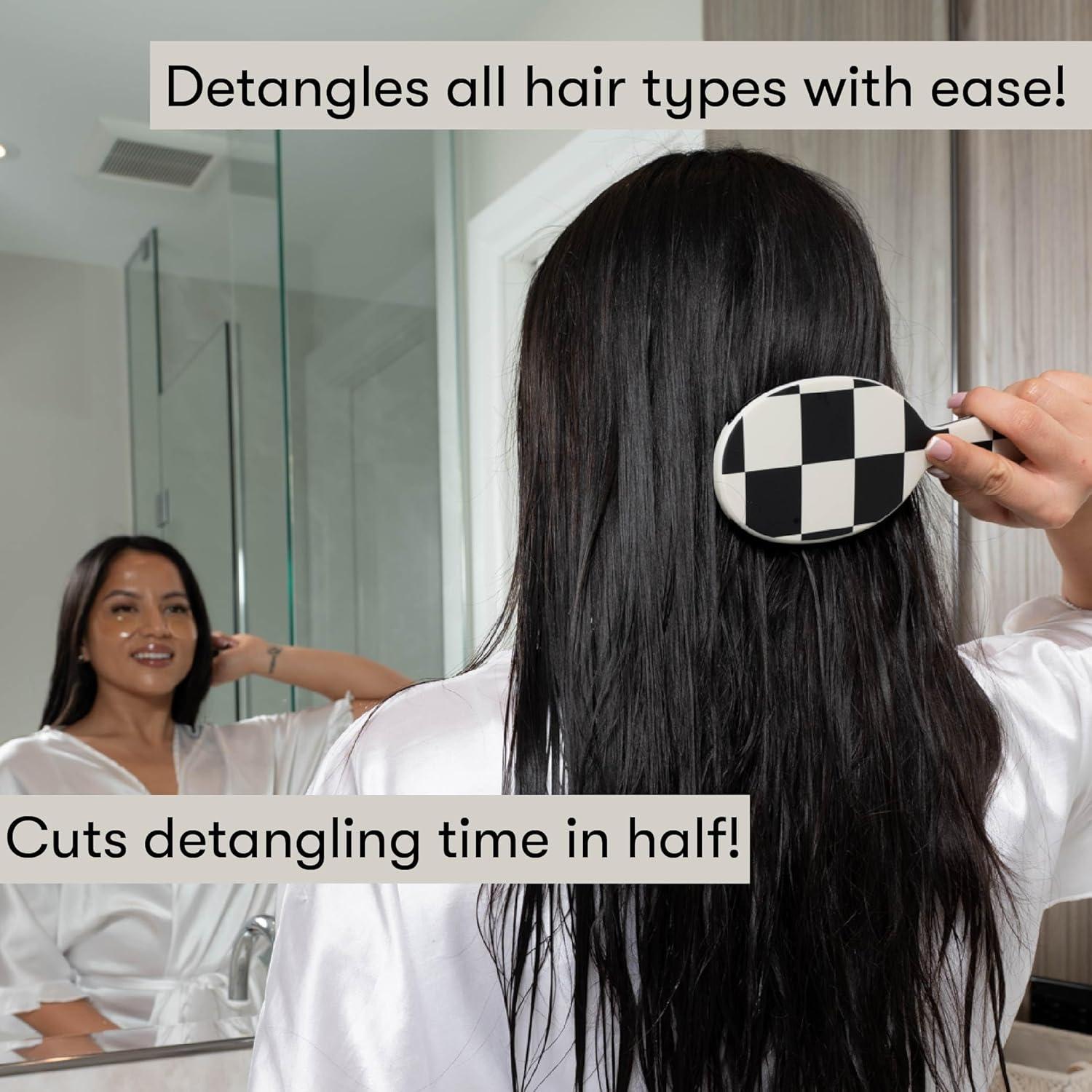 Cepillo Desenredante FRAMAR Cuadros Neutros para Cabello