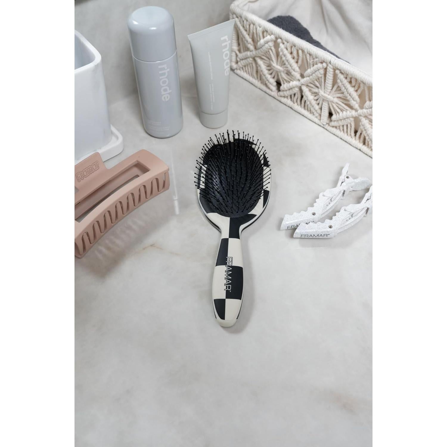 Cepillo Desenredante FRAMAR Cuadros Neutros para Cabello