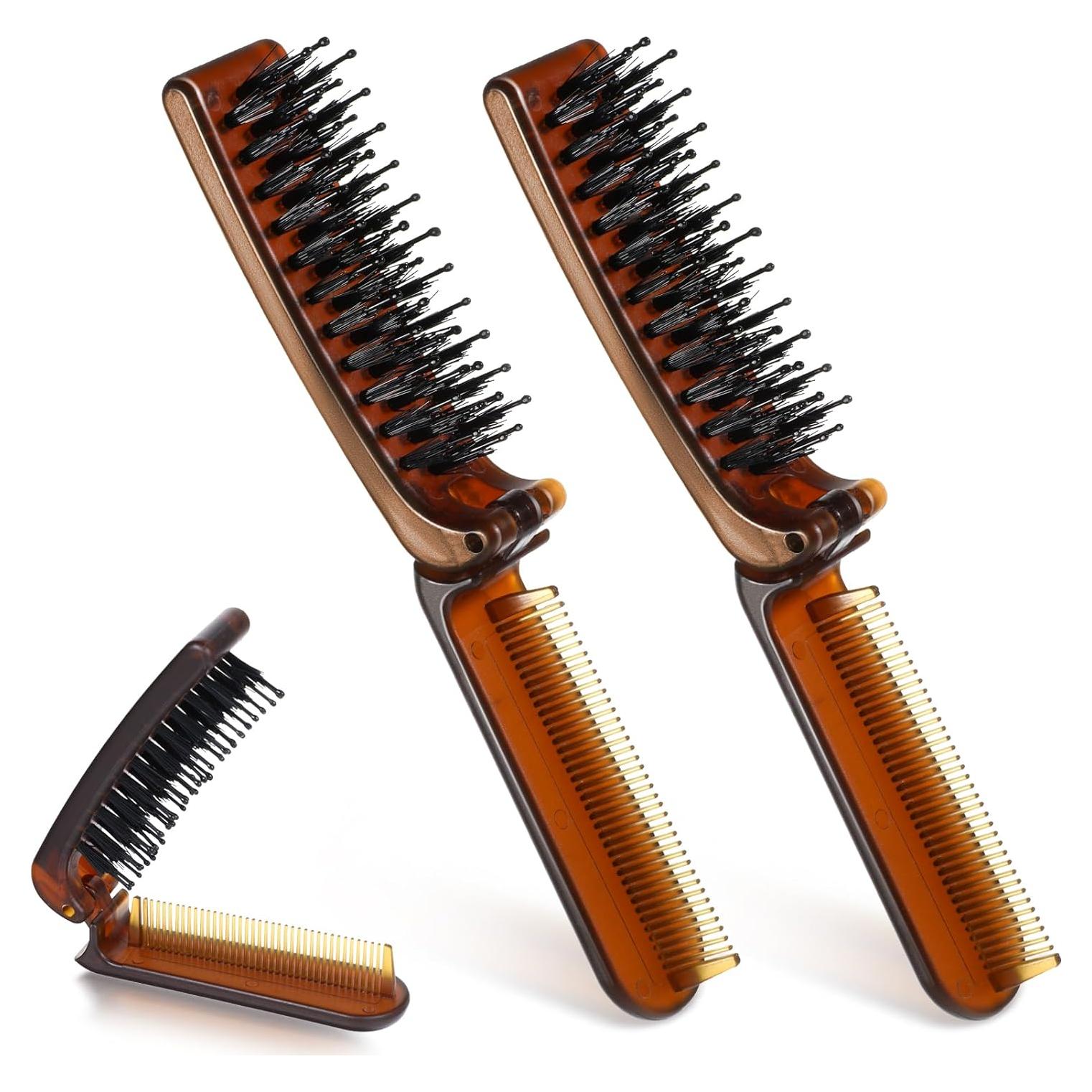 Cepillo de Pelo Plegable MOZEAT LENS 2 Piezas Ámbar