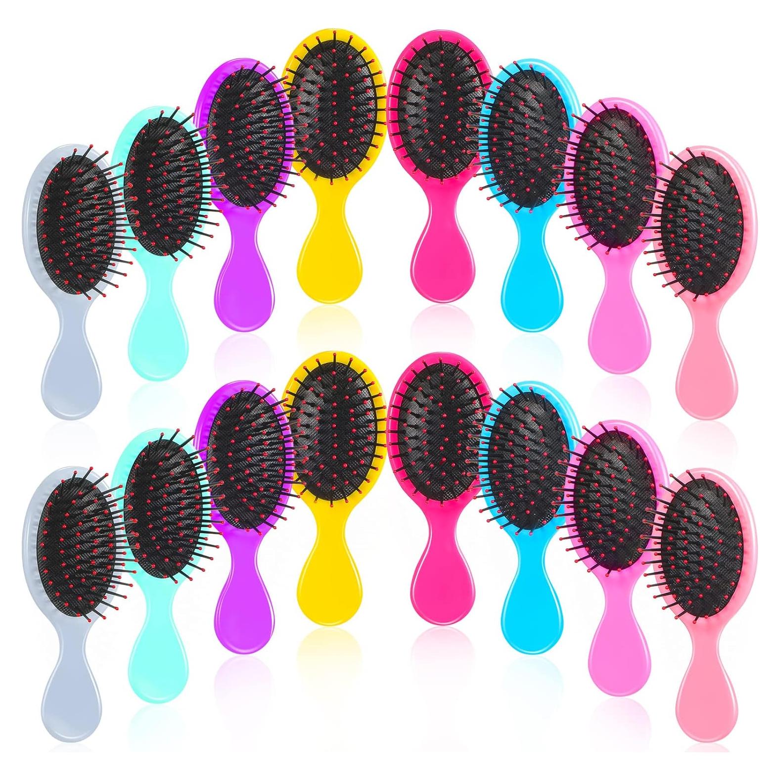 24 Mini Cepillos Desenredantes Yoande para Niñas y Adolescentes