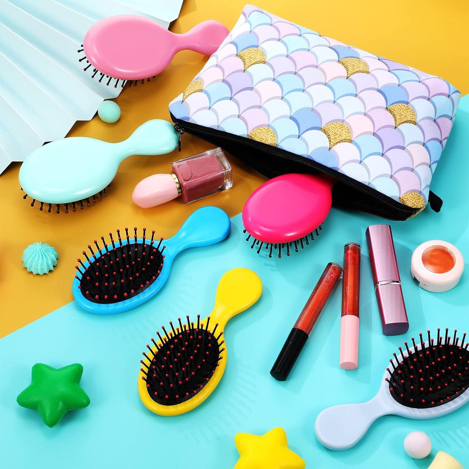 24 Mini Cepillos Desenredantes Yoande para Niñas y Adolescentes